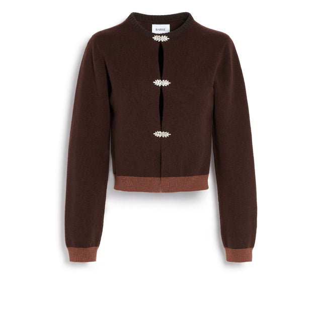 Cashmere cardigan with jewelled details | Barrie - Barrie