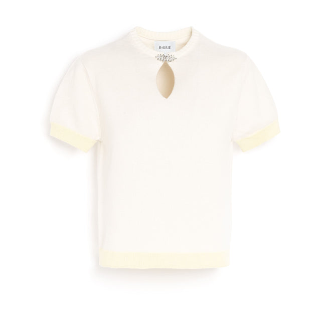 Cashmere top with jewelled details | Barrie - Barrie