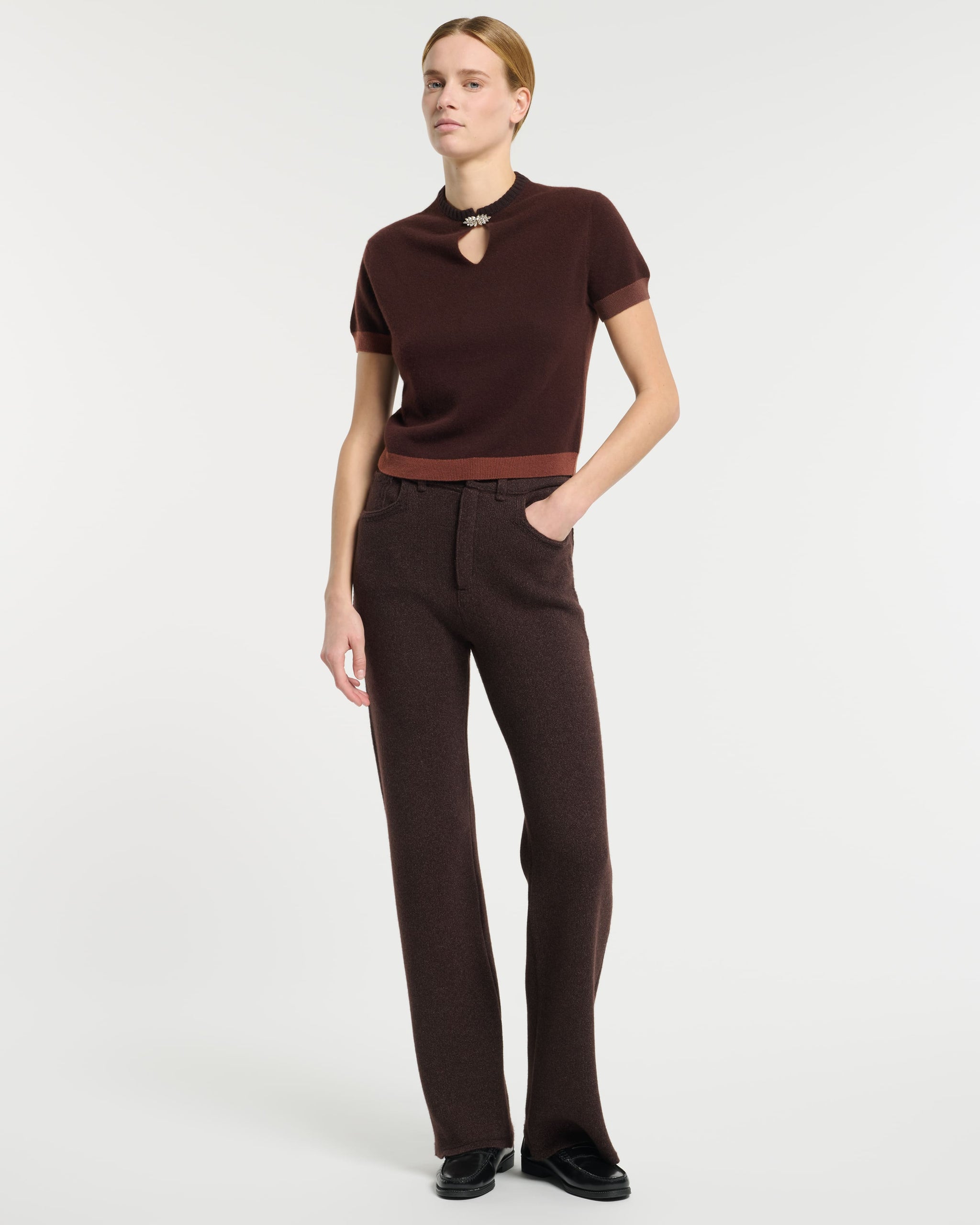 Top en cachemire aux détails bijoux | Barrie - Barrie