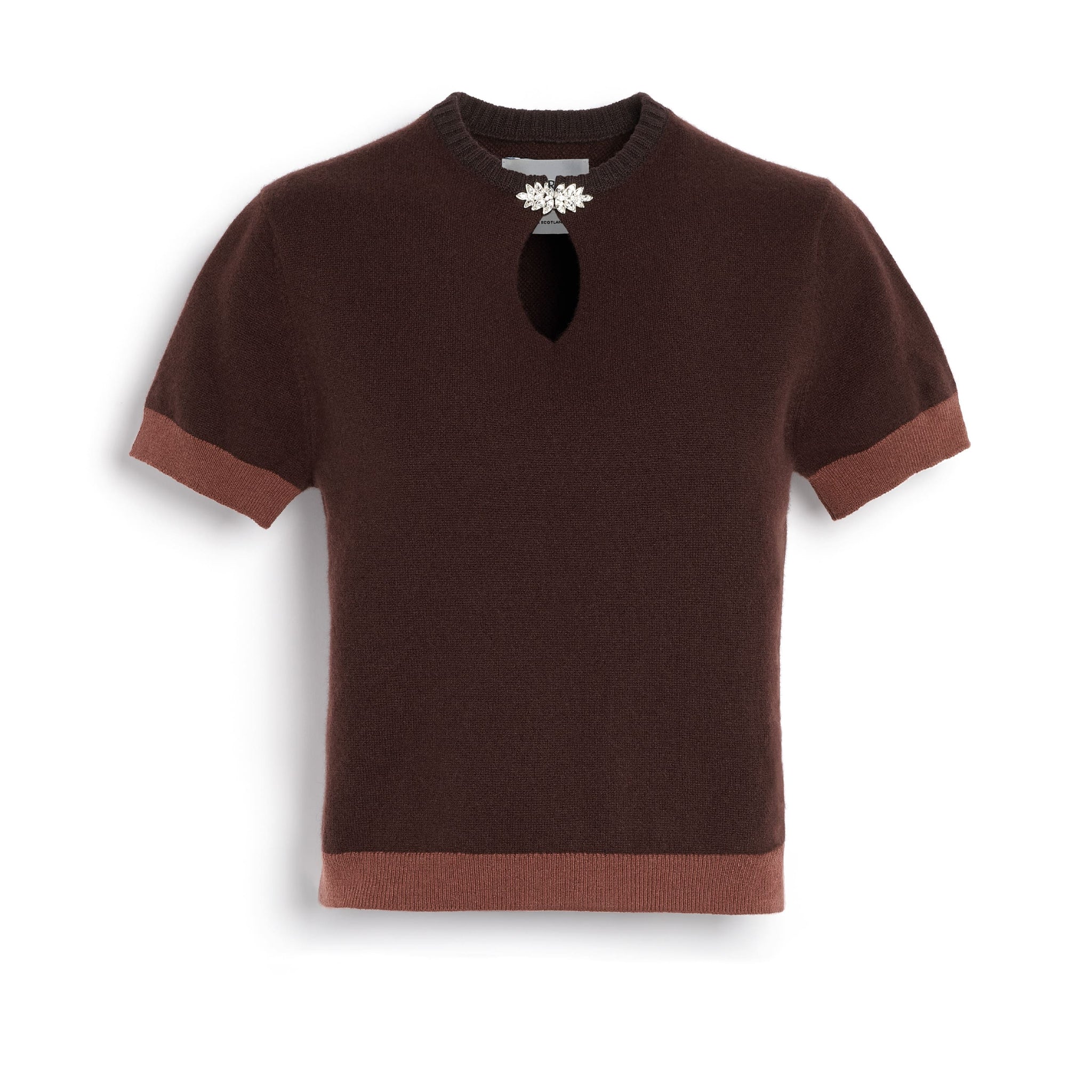 Cashmere top with jewelled details | Barrie - Barrie