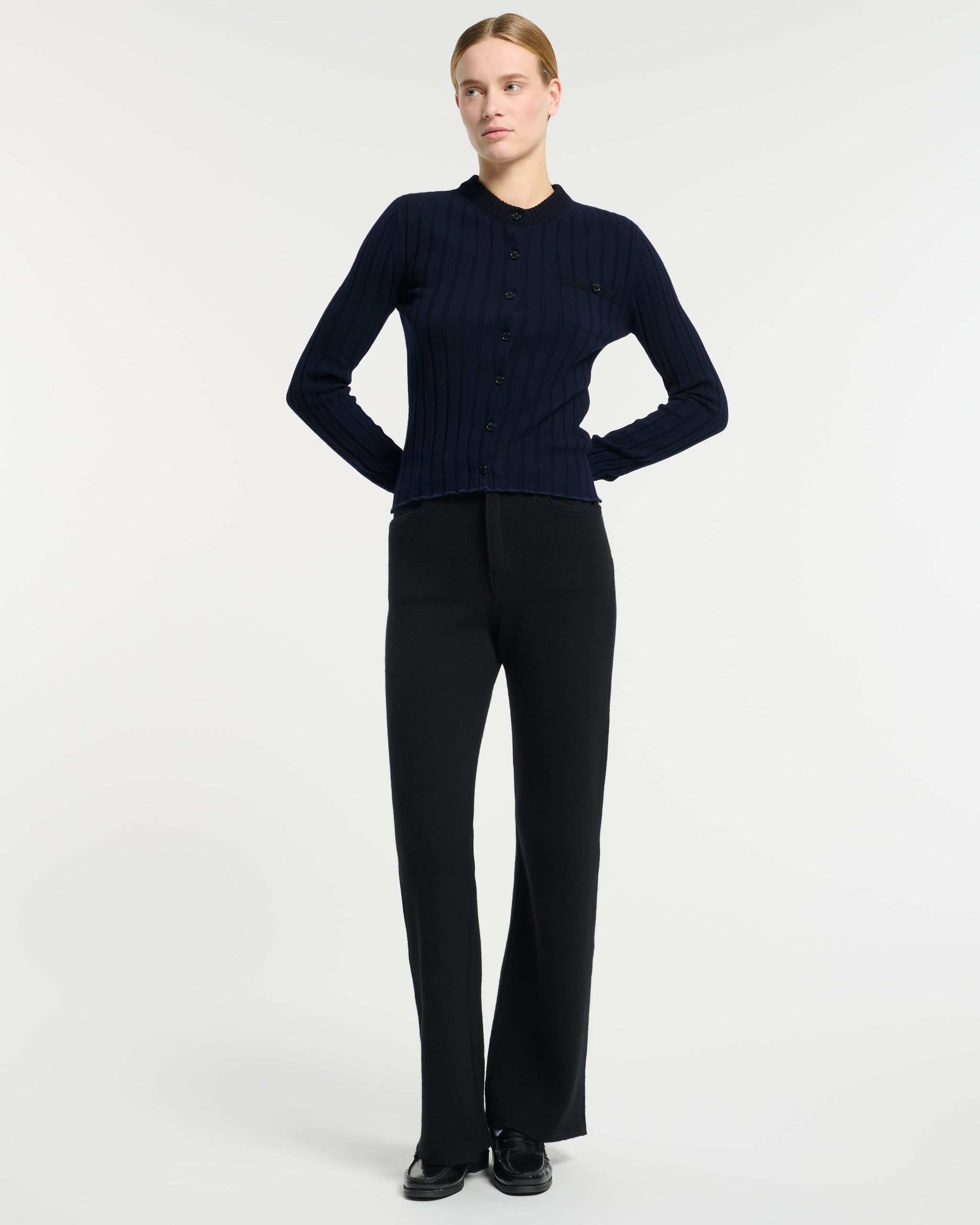 Cardigan en cachemire à côtes | Barrie - Barrie