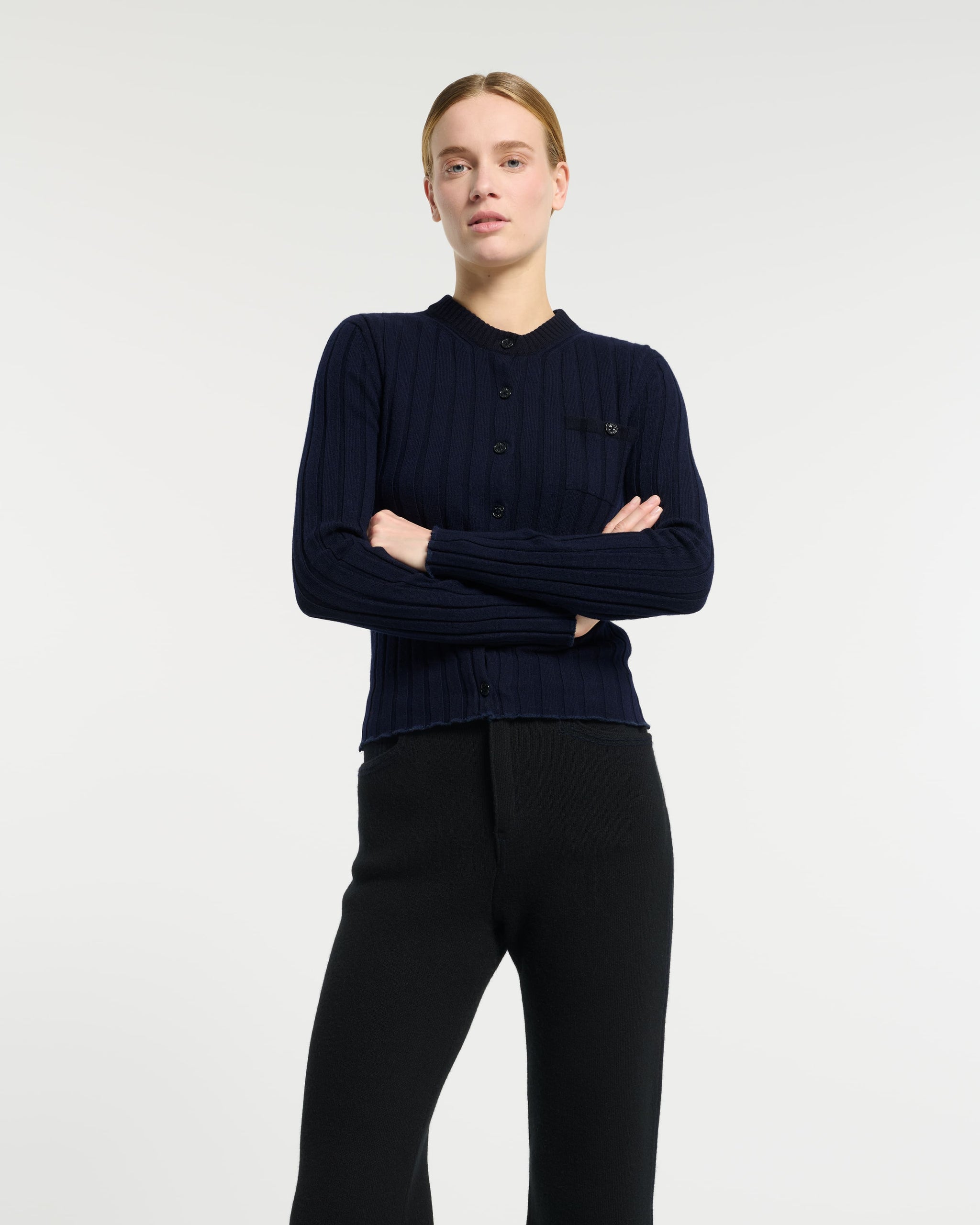 Ribbed cashmere cardigan | Barrie - Barrie