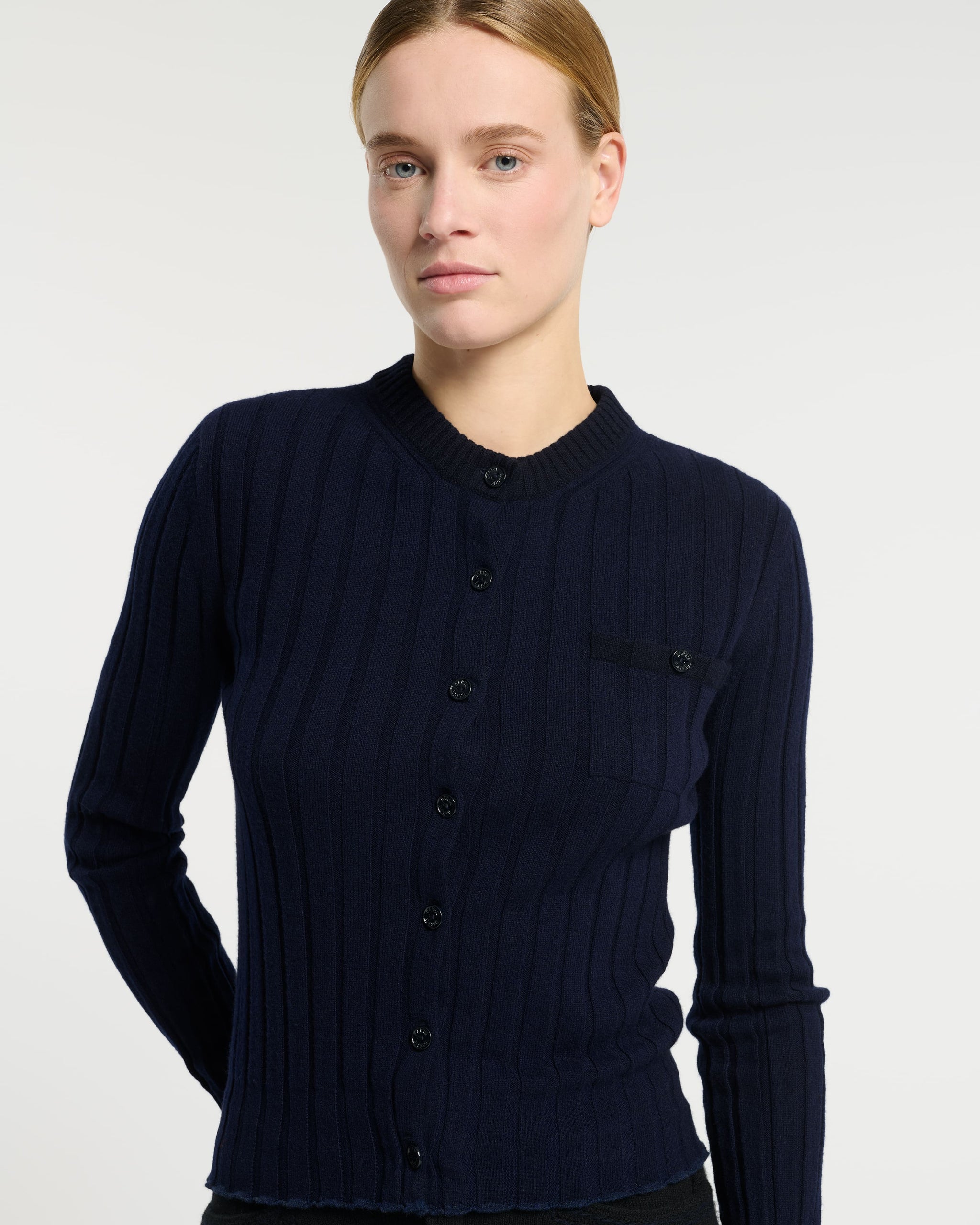 Ribbed cashmere cardigan | Barrie - Barrie