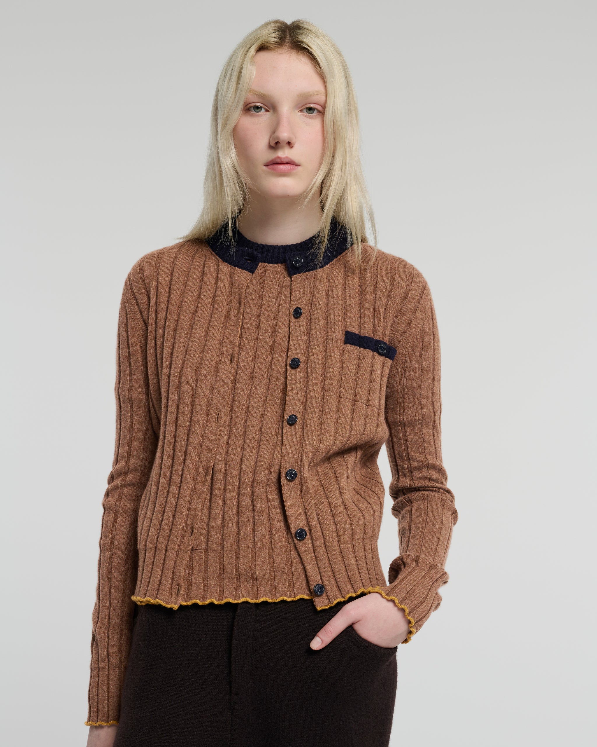 Ribbed cashmere cardigan | Barrie - Barrie