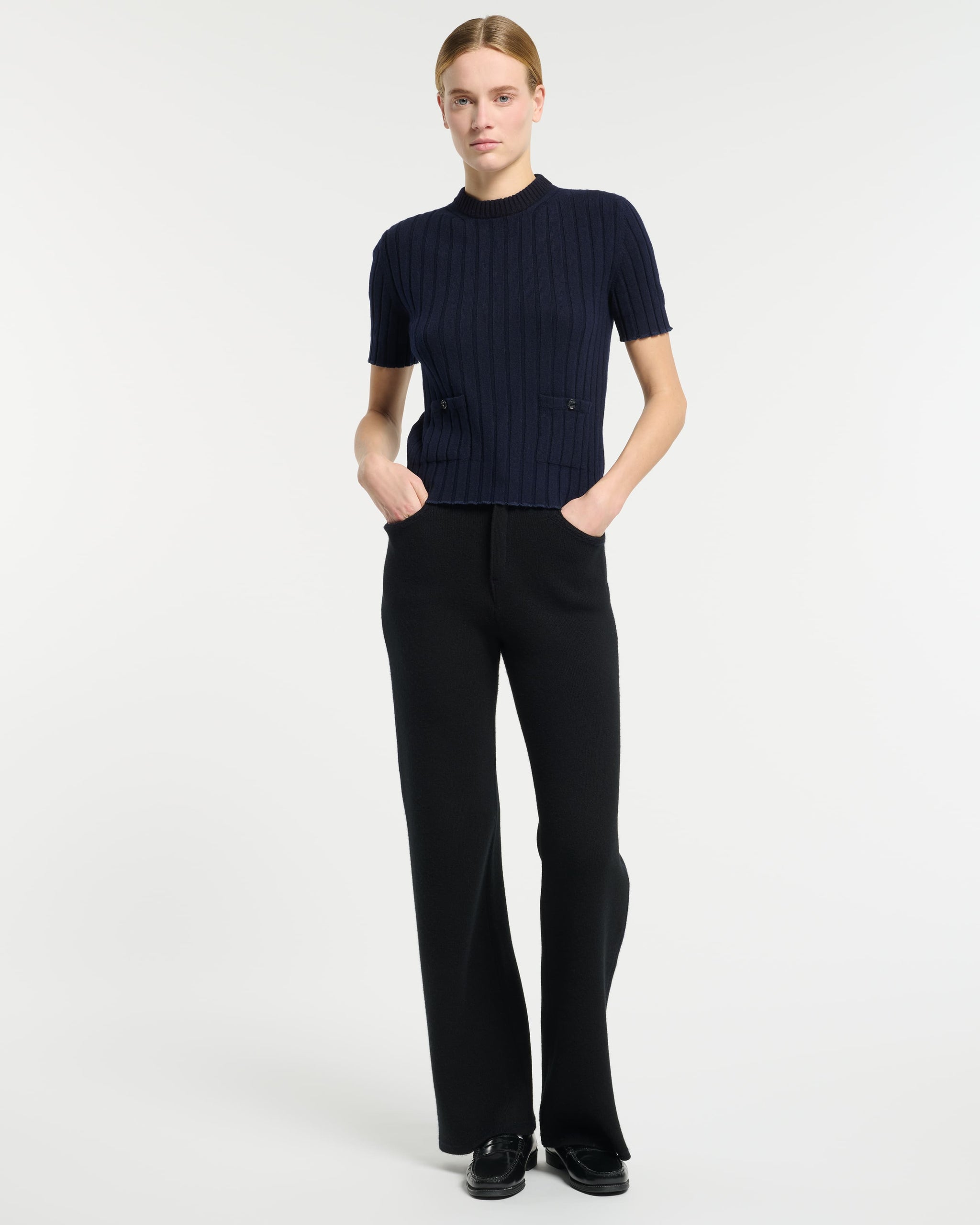 Ribbed cashmere top | Barrie - Barrie