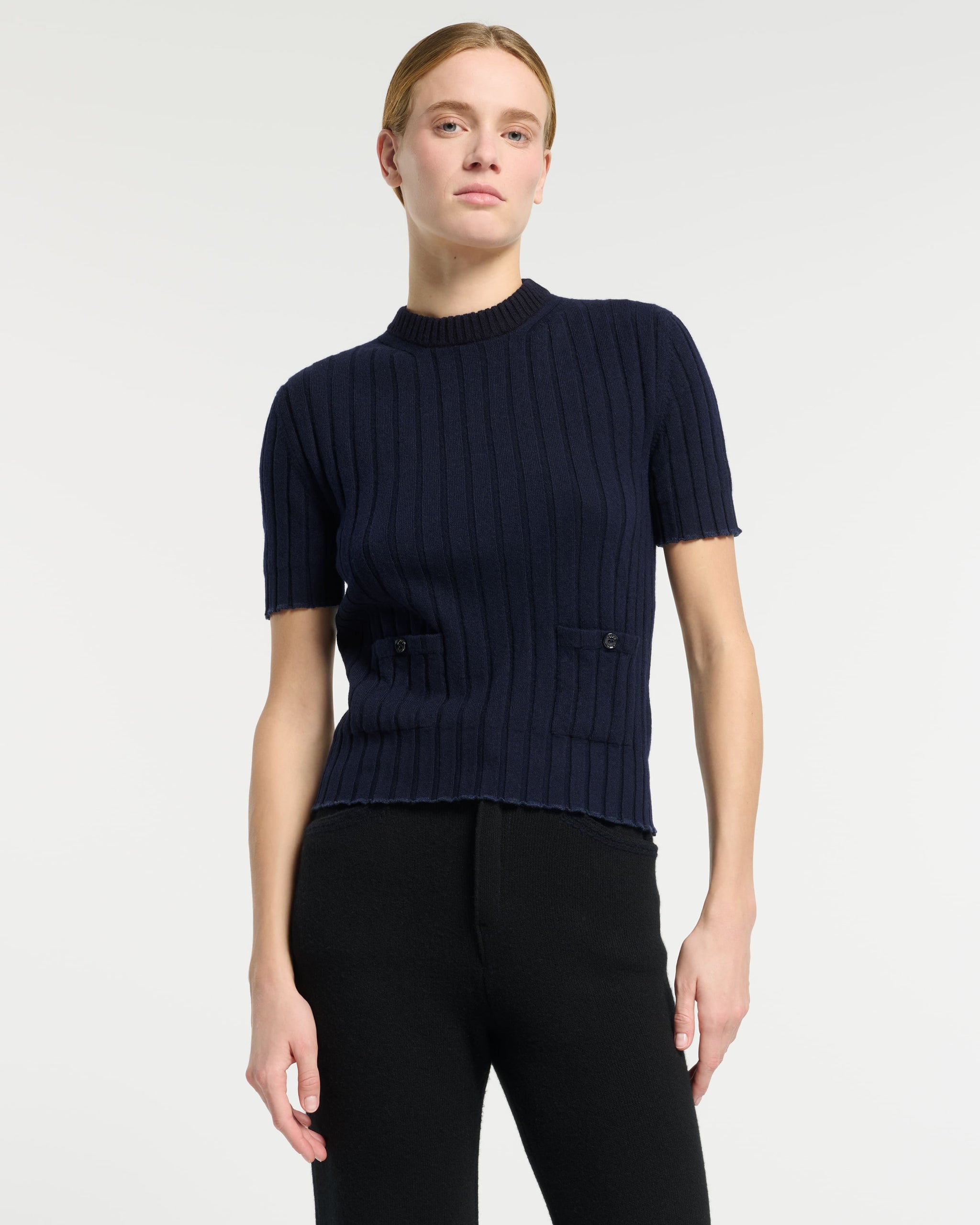 Top en cachemire à côtes | Barrie - Barrie