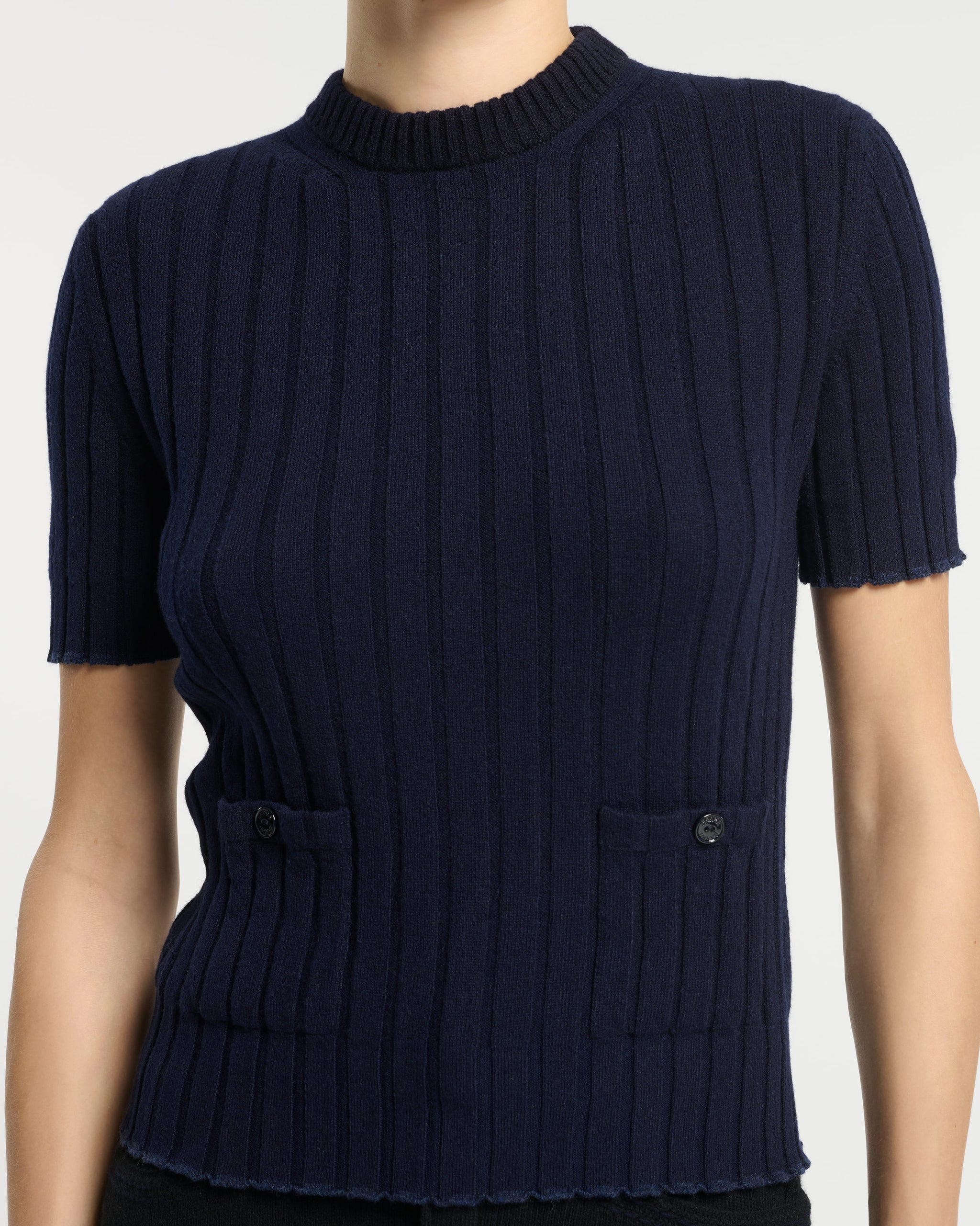 Top en cachemire à côtes | Barrie - Barrie