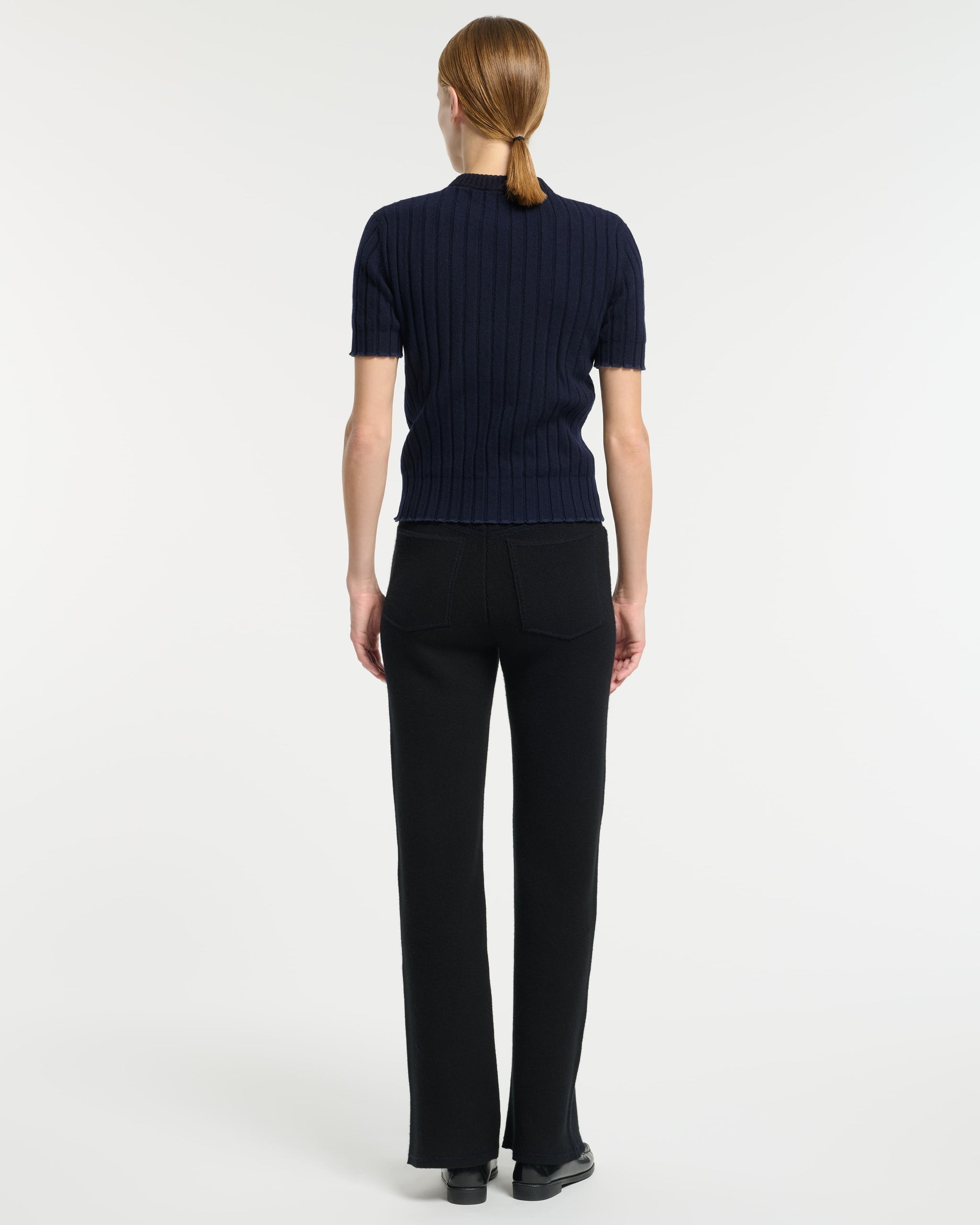 Top en cachemire à côtes | Barrie - Barrie