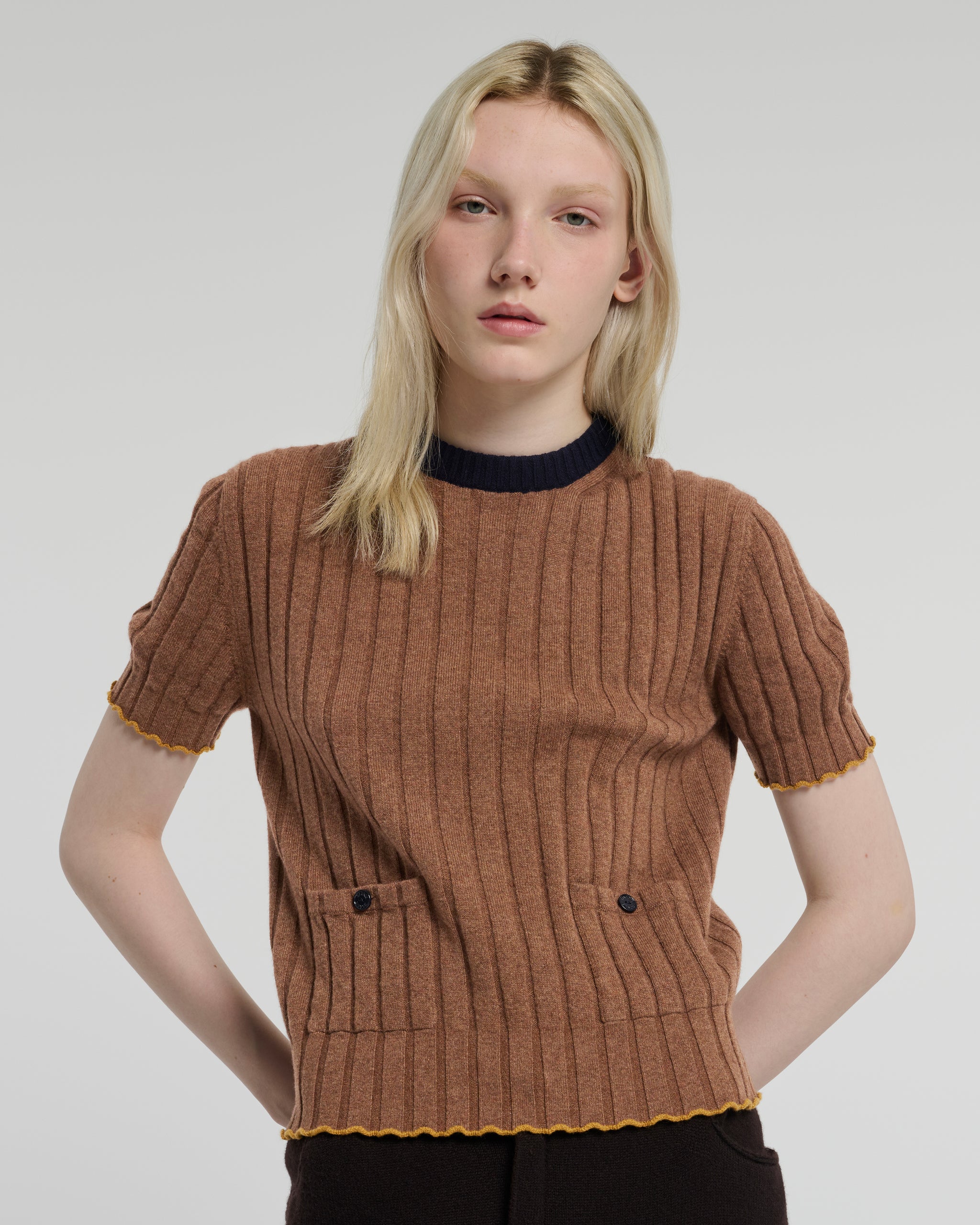 Ribbed cashmere top | Barrie - Barrie