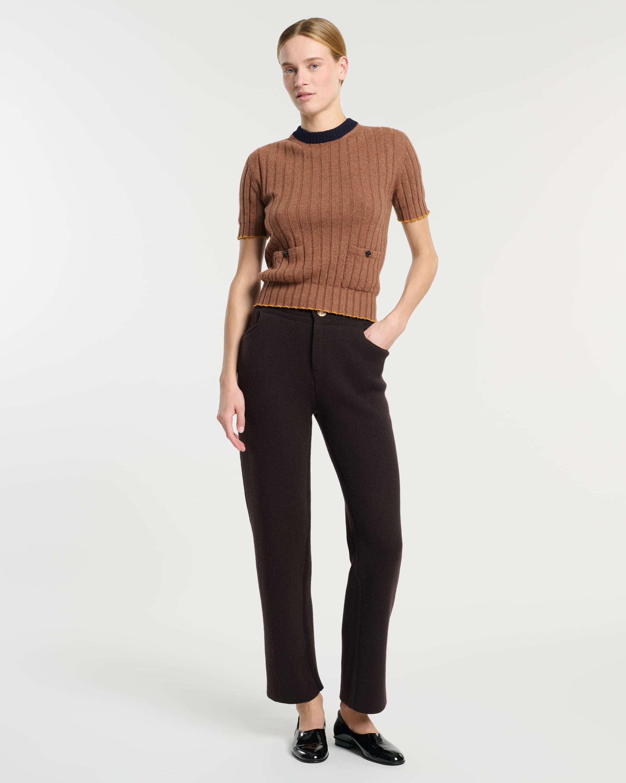 Top en cachemire à côtes | Barrie - Barrie