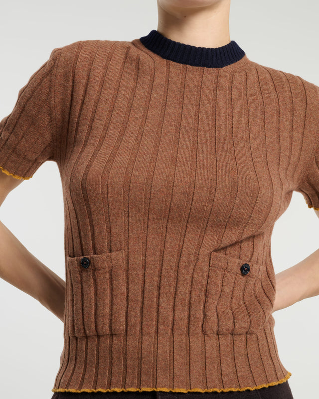 Ribbed cashmere top | Barrie - Barrie