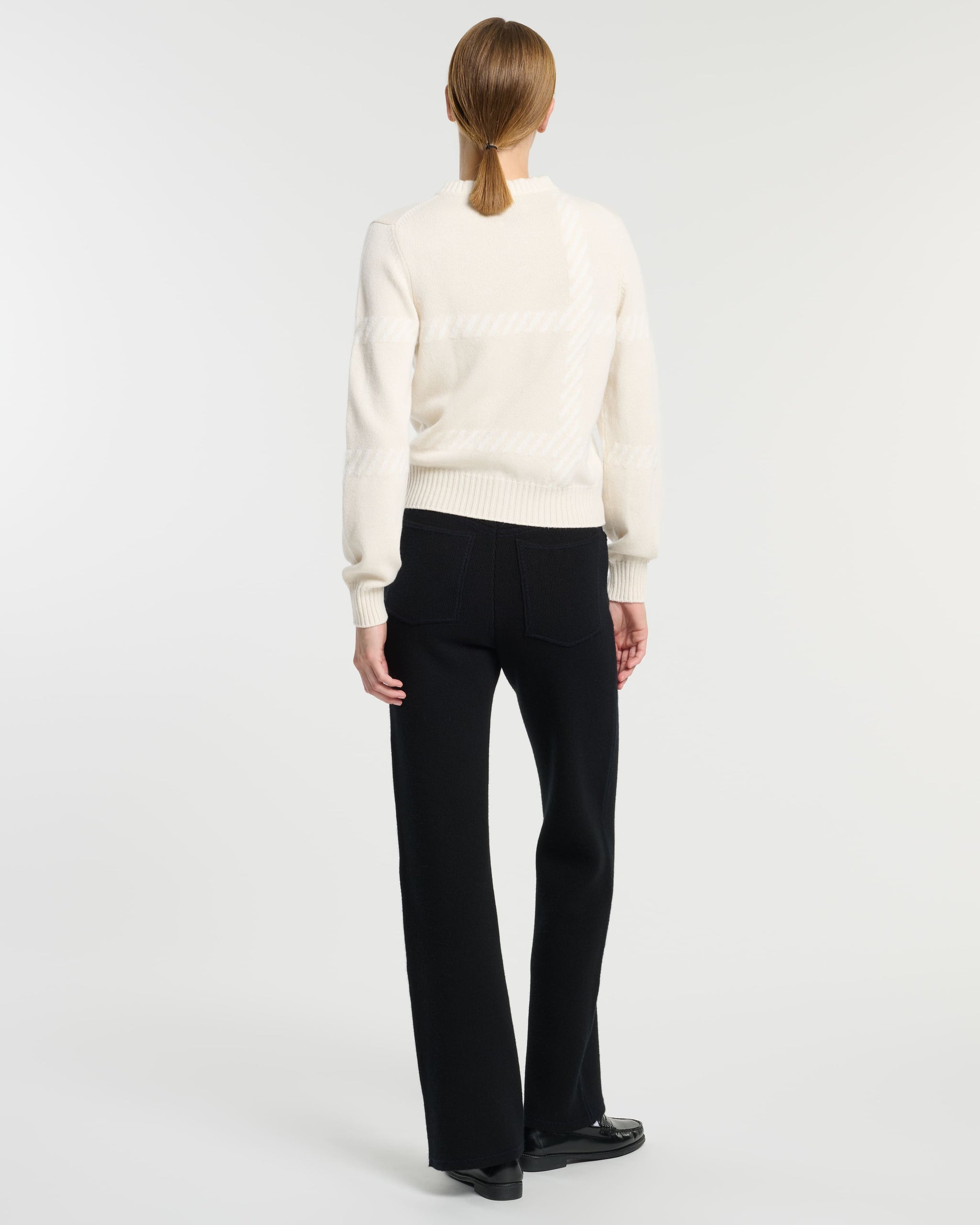 Cashmere cardigan with a tartan motif | Barrie - Barrie