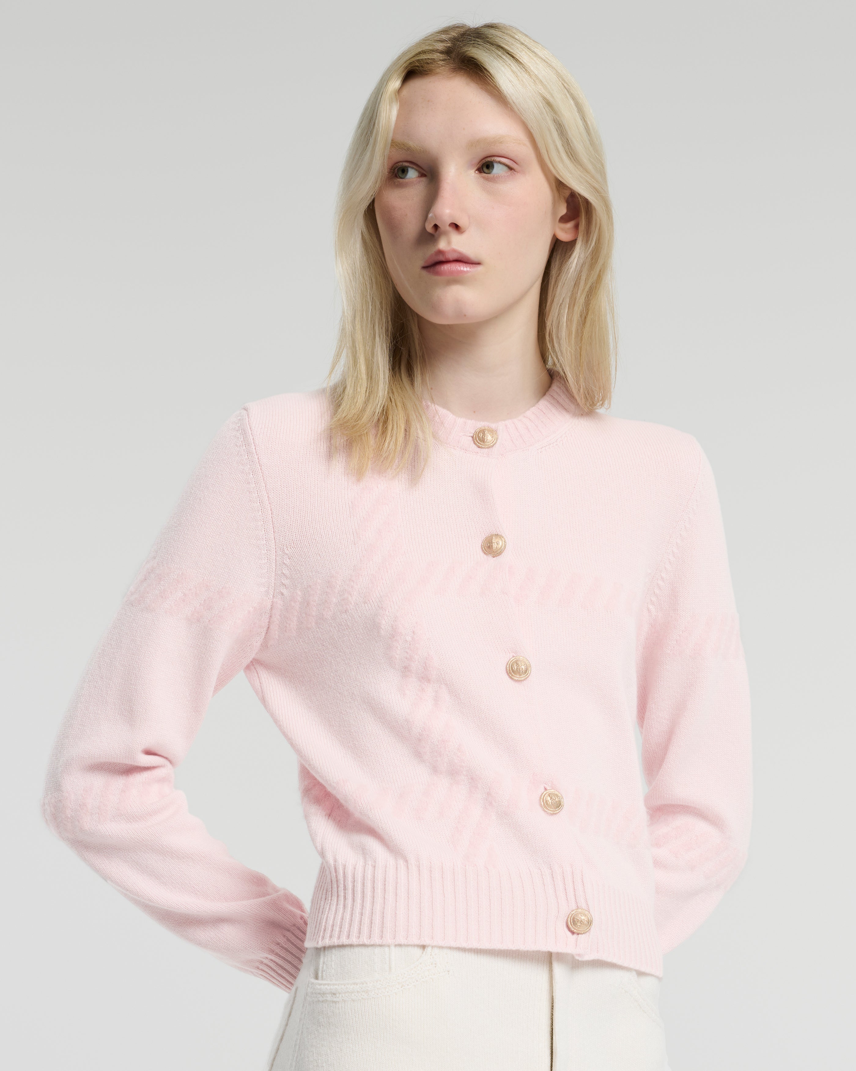 BARRIE 売れ筋商品|||バリー カーディガン アウター レディース Cardigans Pink Iconic cashmere cardigan – Barrie