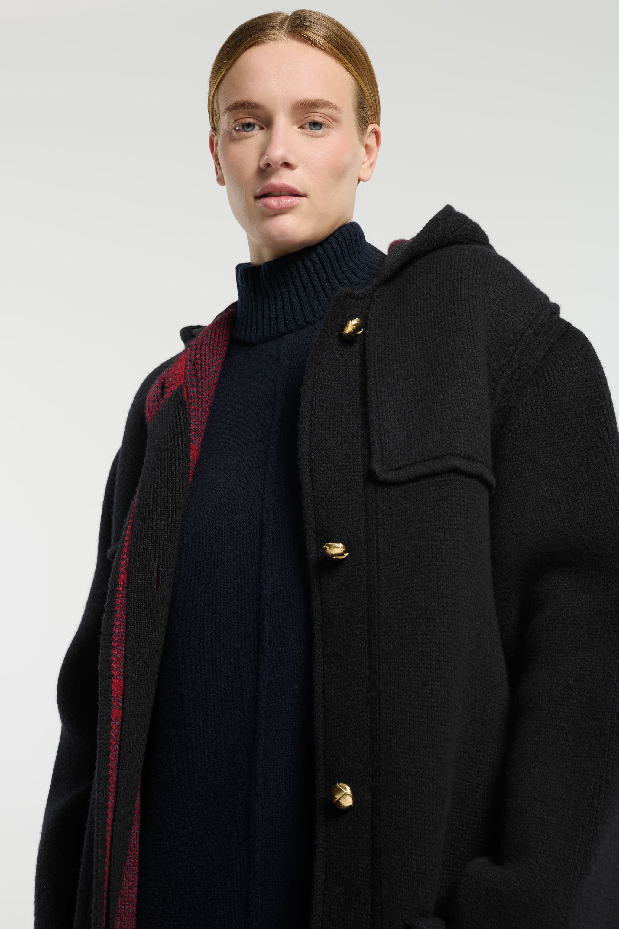 Duffle coat in wool and cashmere  | Barrie - Barrie