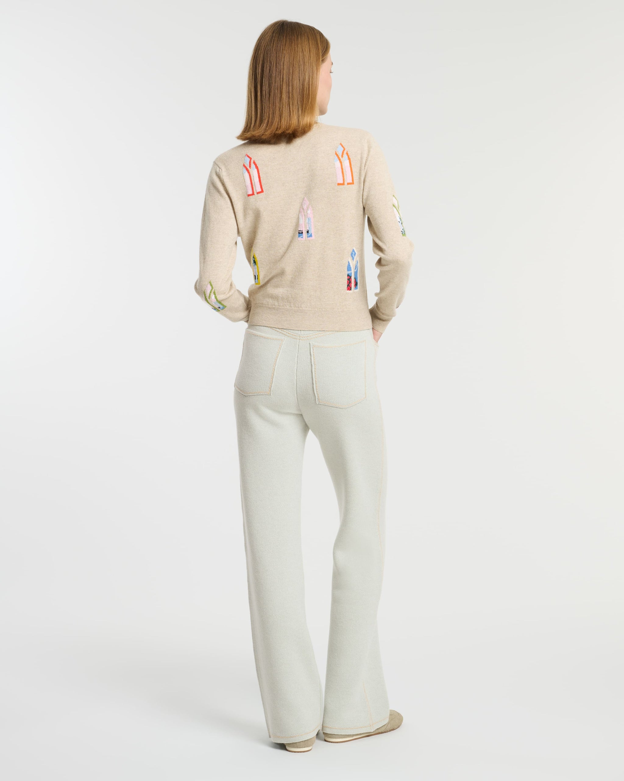 랜드스케이프 패턴 캐시미어 카디건 | Barrie - Barrie