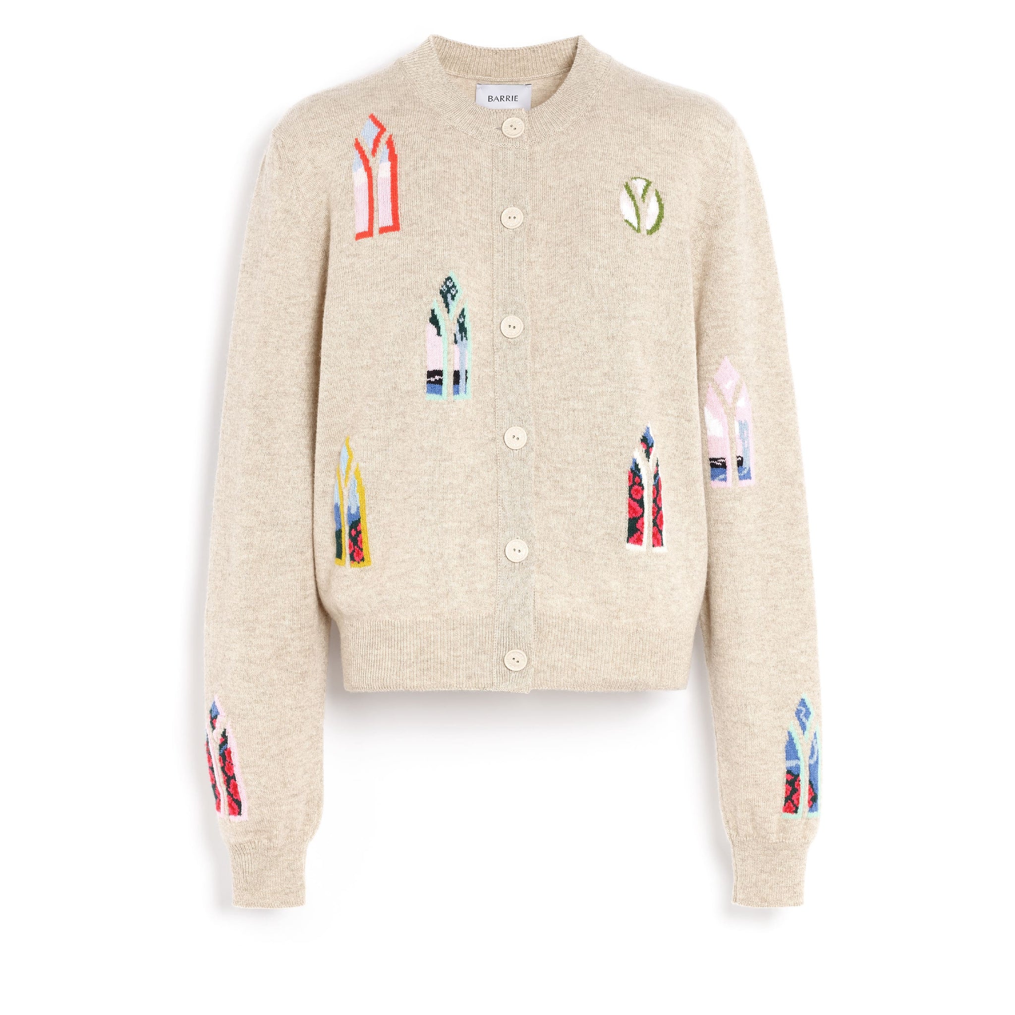 Cashmere cardigan with landscape motif | Barrie - Barrie