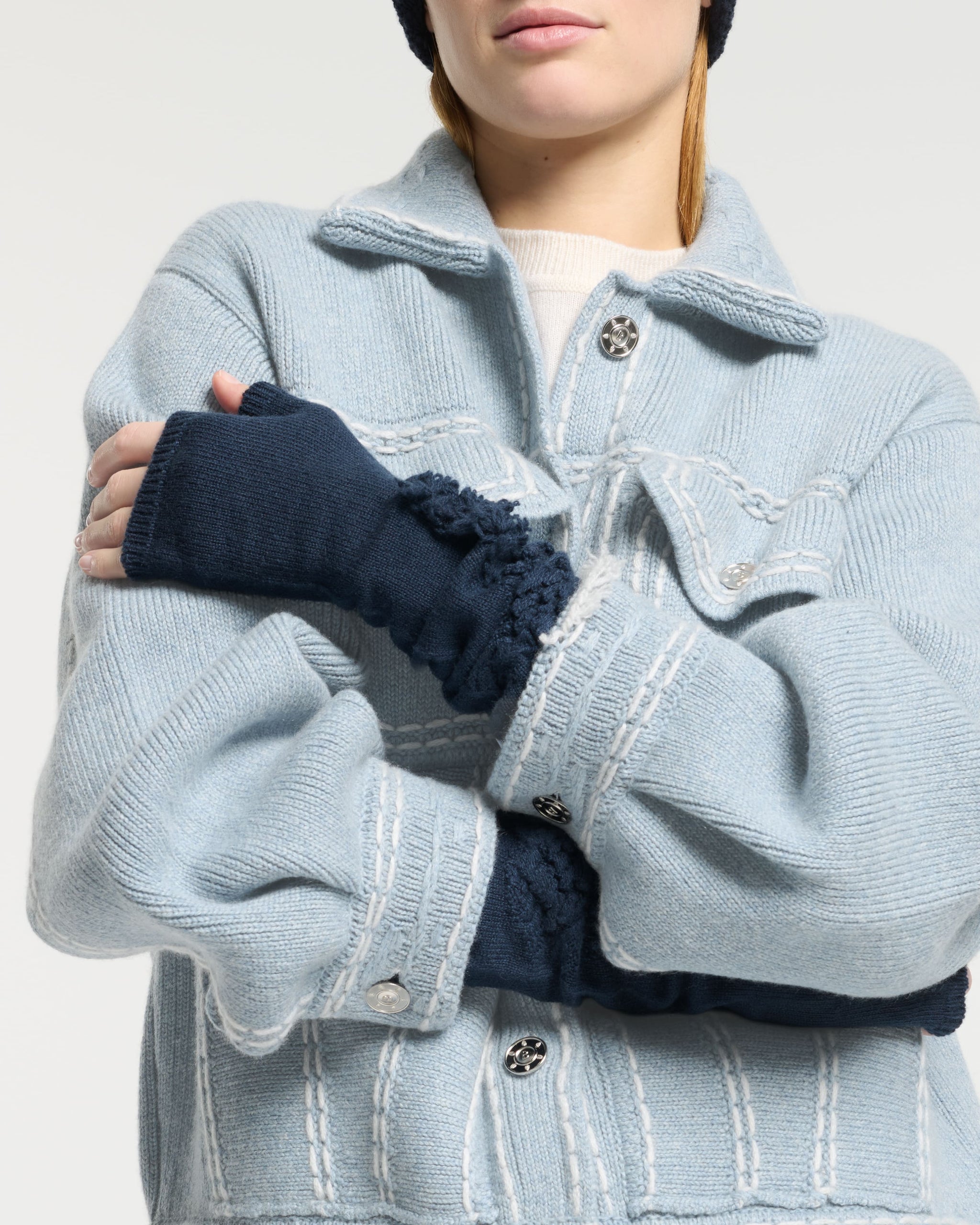 Cashmere fingerless gloves | Barrie - Barrie