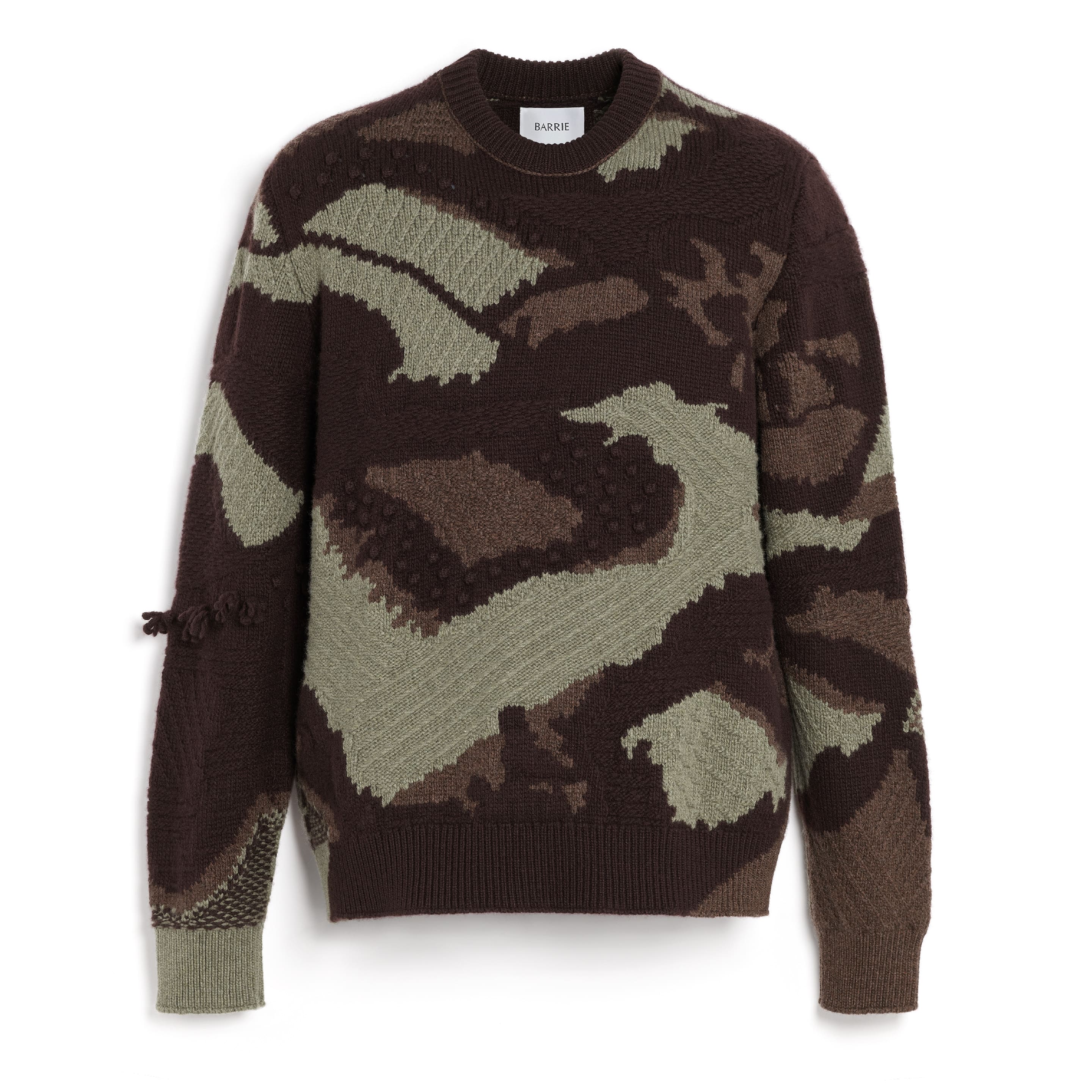 Cashmere sweater with landscape motif