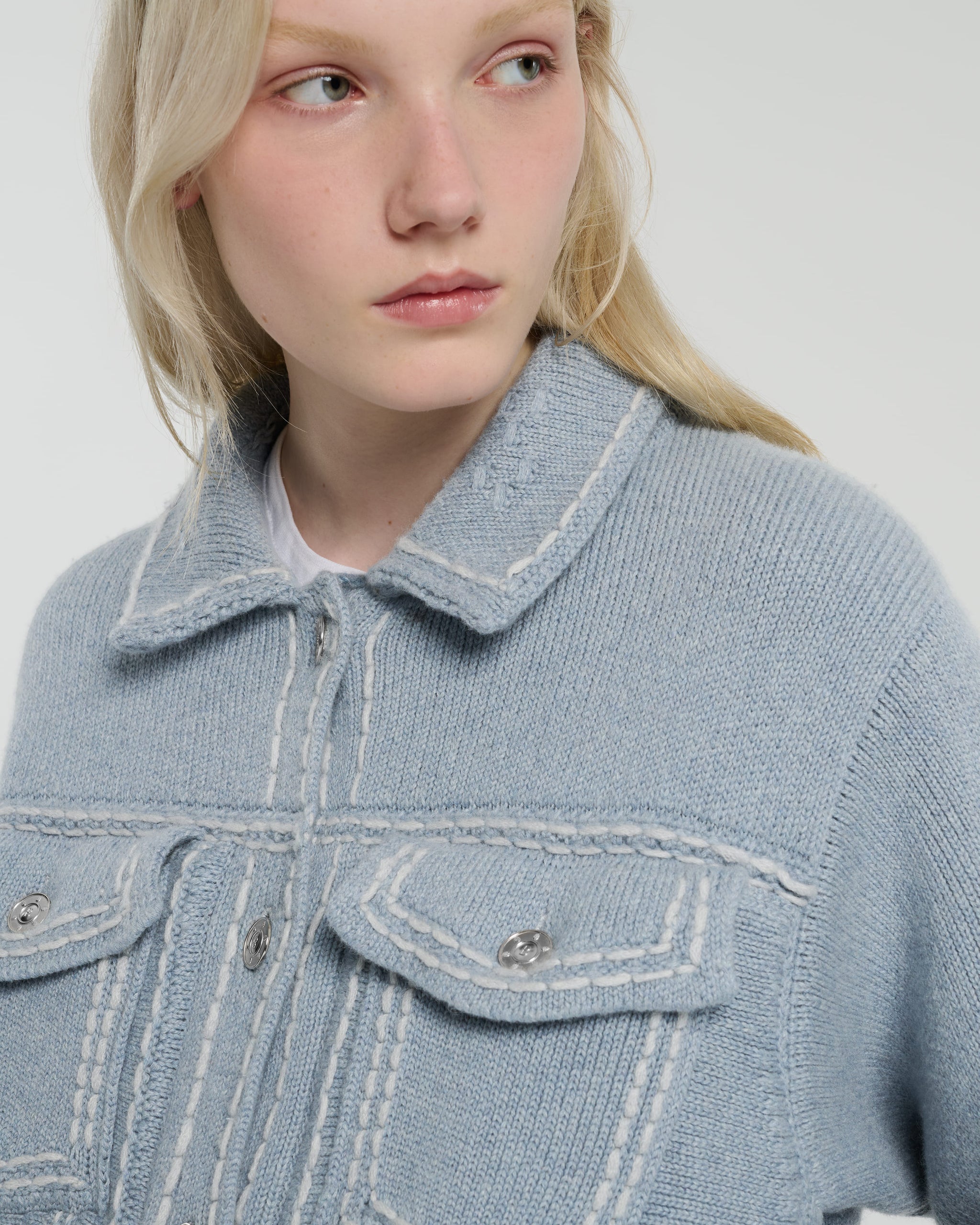 Chunky bomber-style Denim jacket | Barrie - Barrie