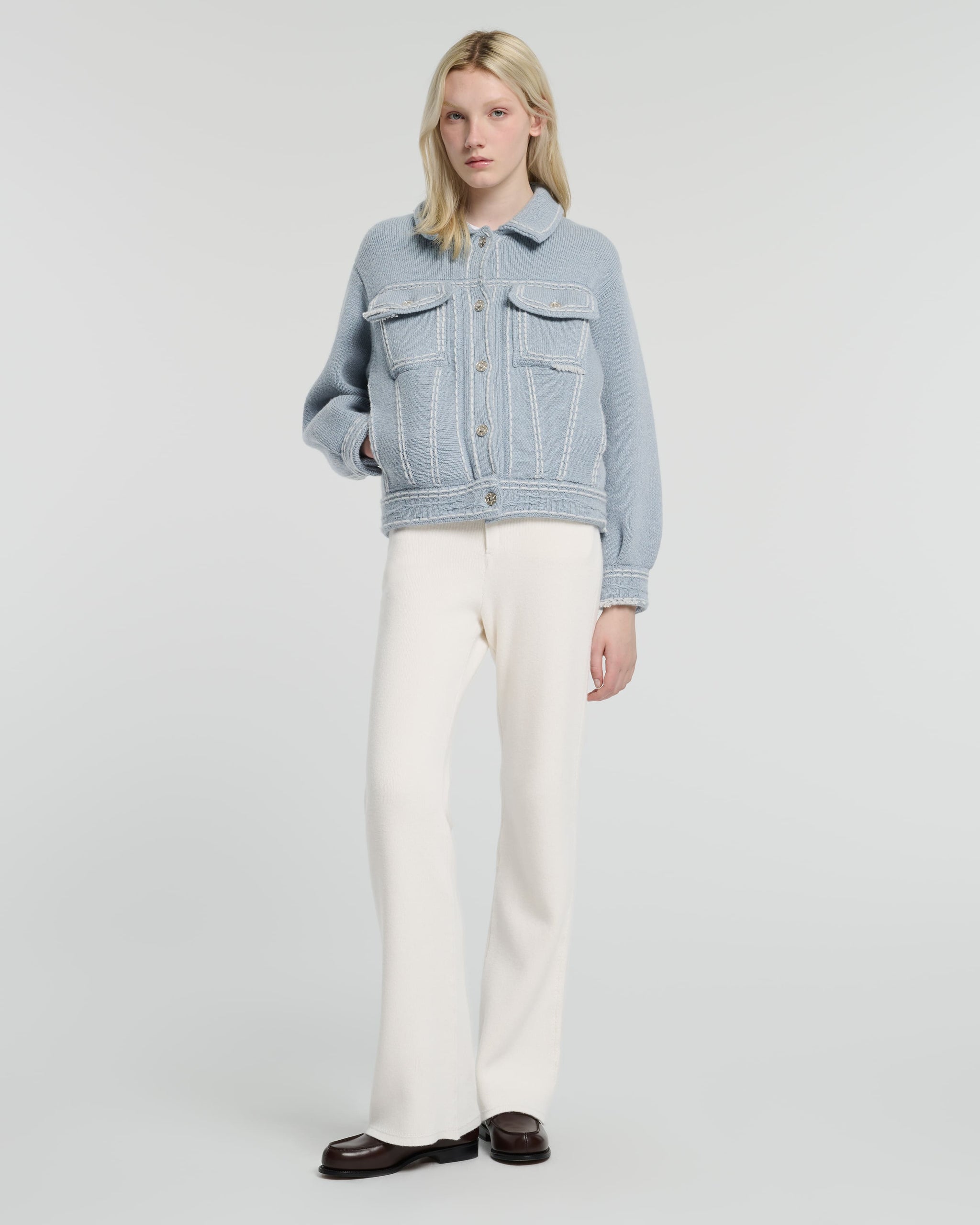 Chunky bomber-style Denim jacket | Barrie - Barrie