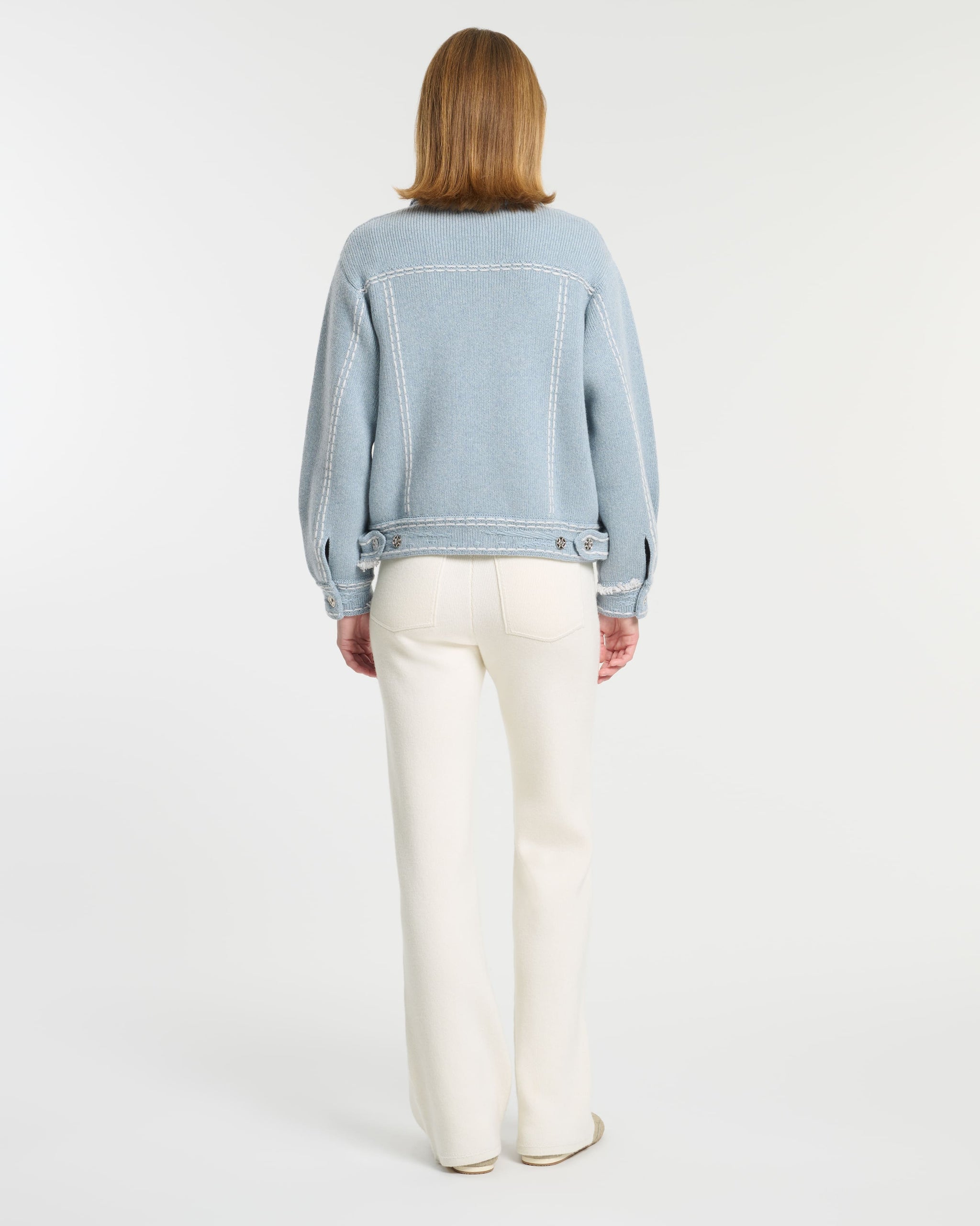 봄버 스타일 두툼한 데님 재킷 | Barrie - Barrie