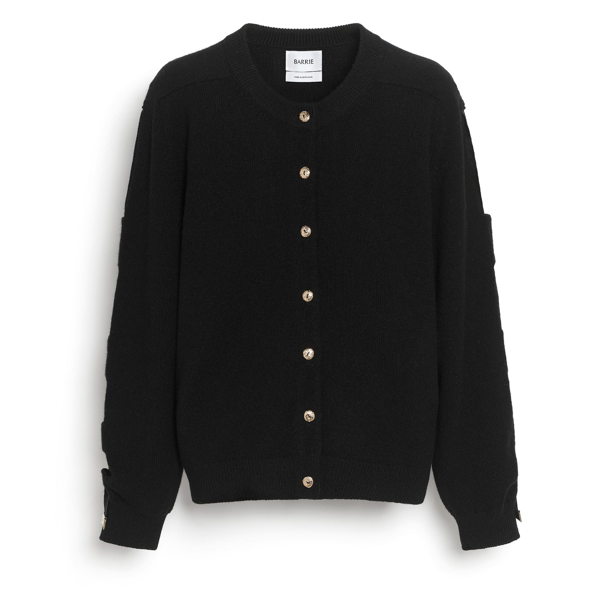 소매에 리본 장식이 달린 울 카디건 - Barrie