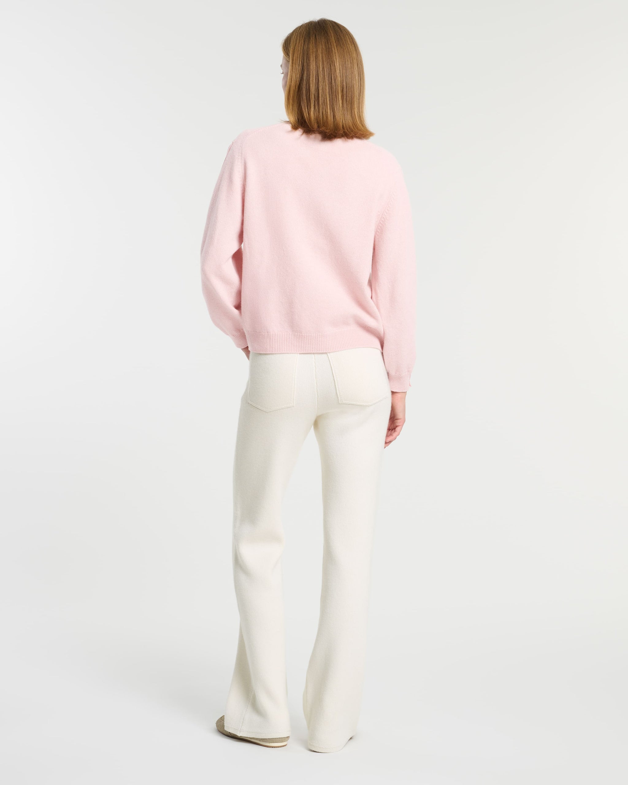 Wool cardigan with ribbon on the sleeves | Barrie - Barrie