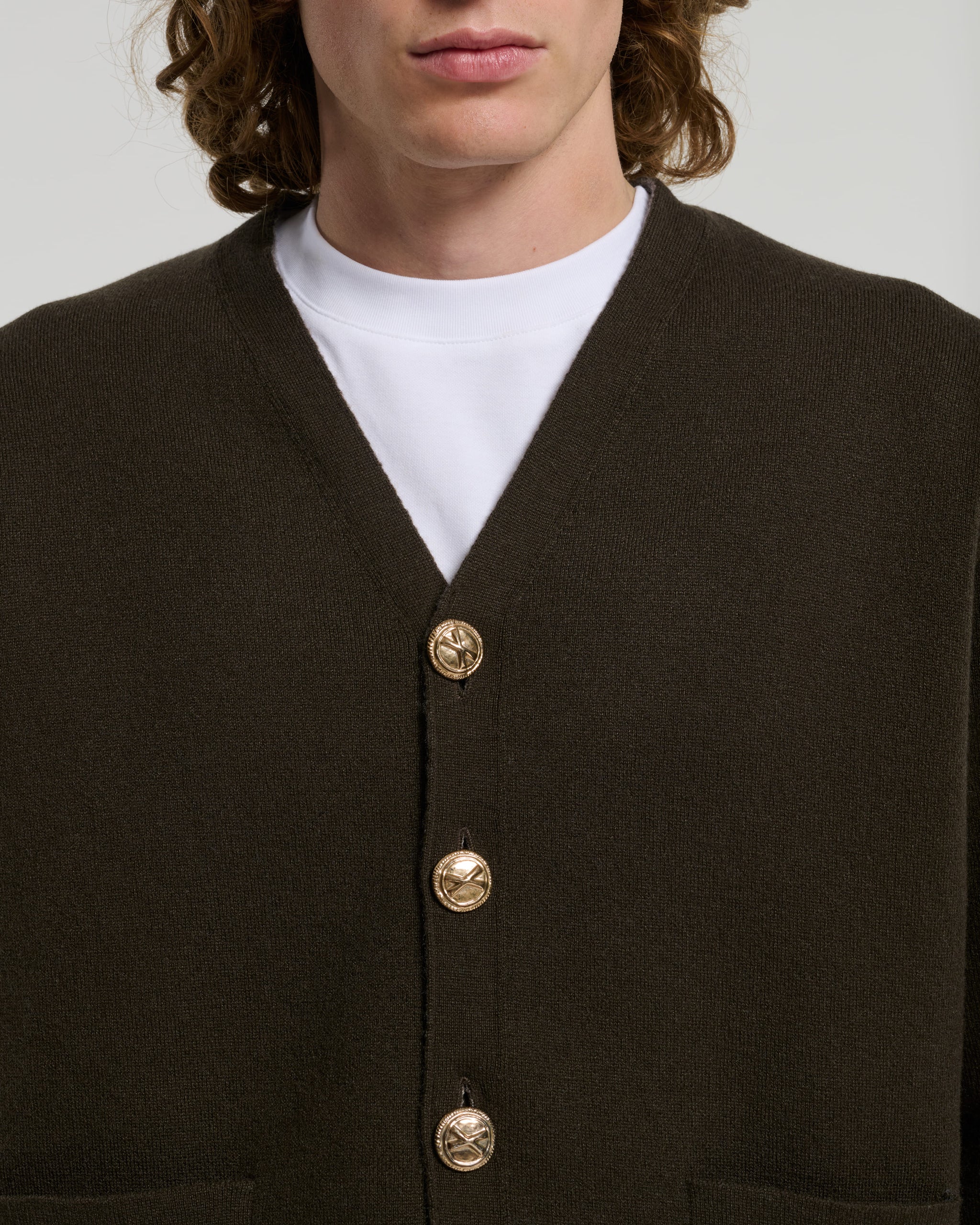 캐시미어 & 울 V 넥 카디건 | Barrie - Barrie