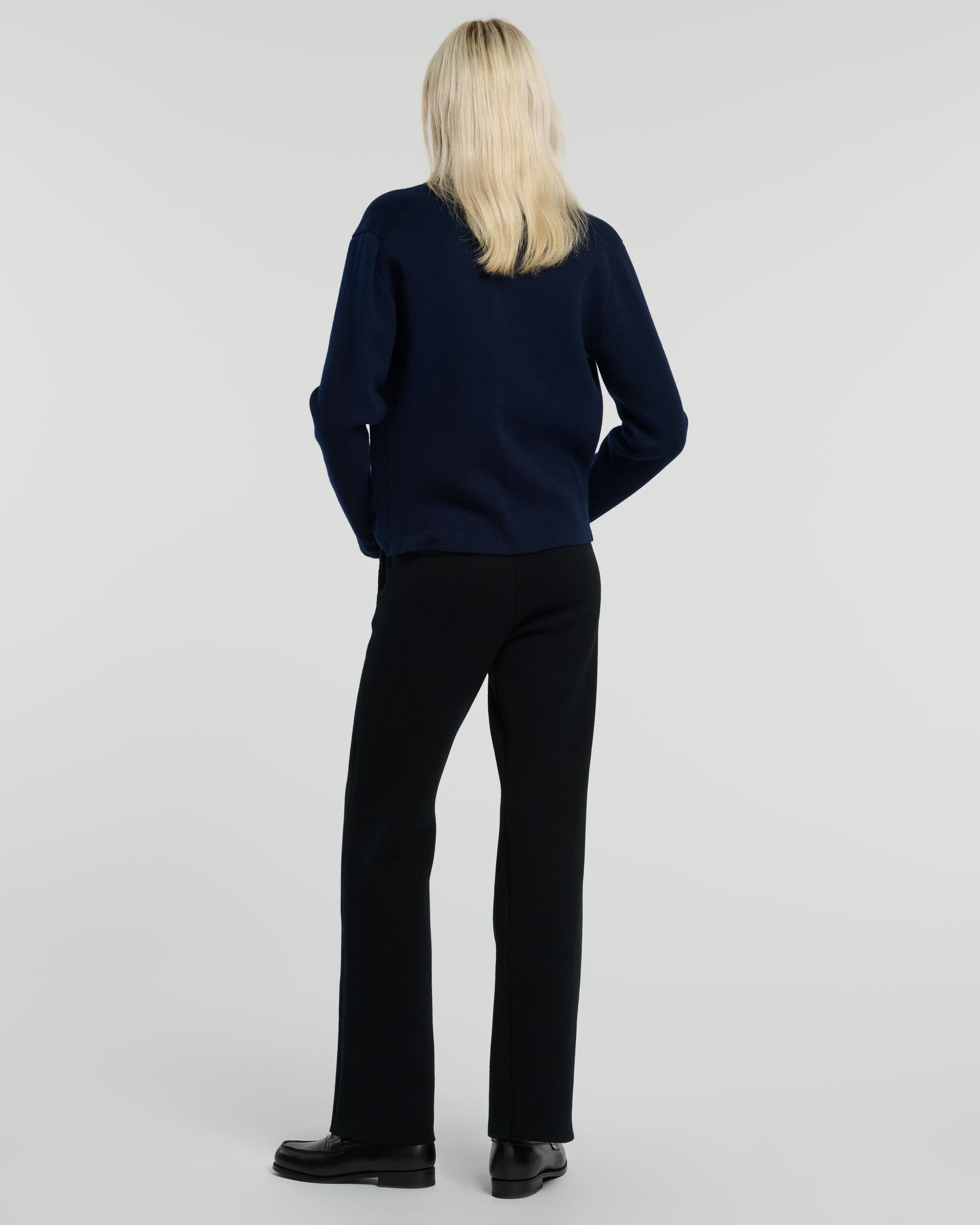 V-neck cardigan in cashmere and wool | Barrie - Barrie