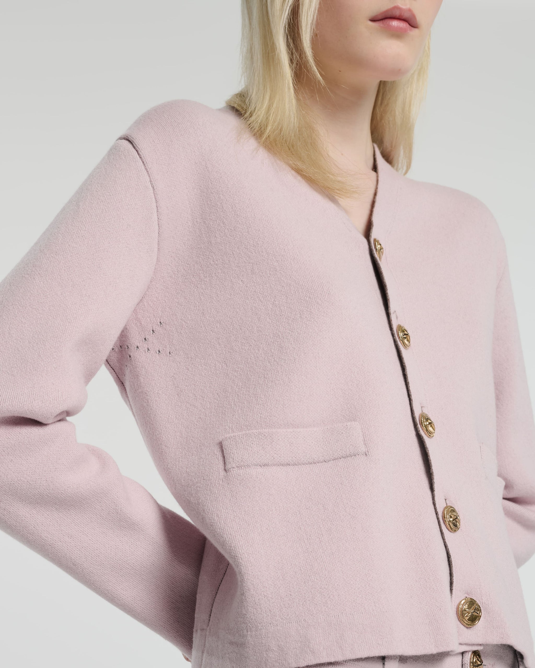 Cardigan col V en cachemire et laine | Barrie - Barrie