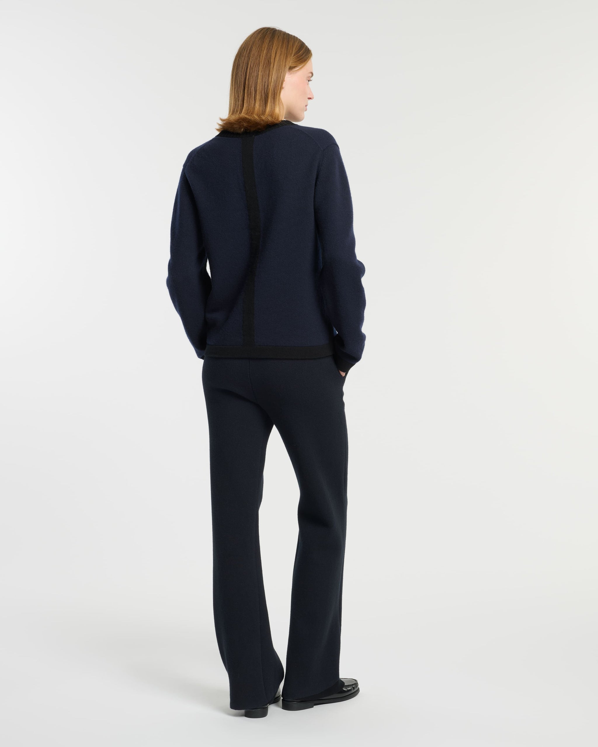 캐시미어 소재 두툼한 팬츠 | Barrie - Barrie