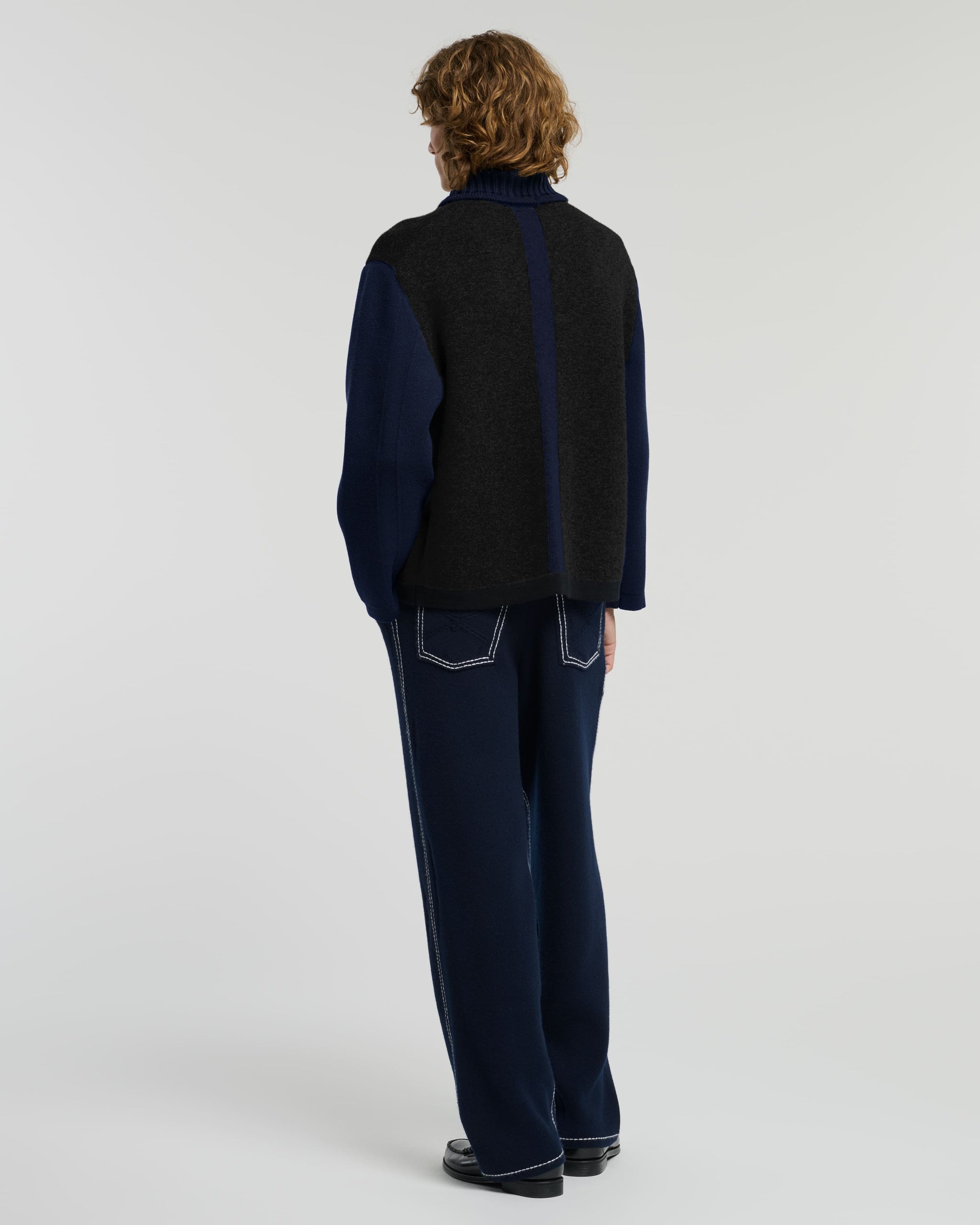Trompe-l'œil jacket in cashmere and wool | Barrie - Barrie