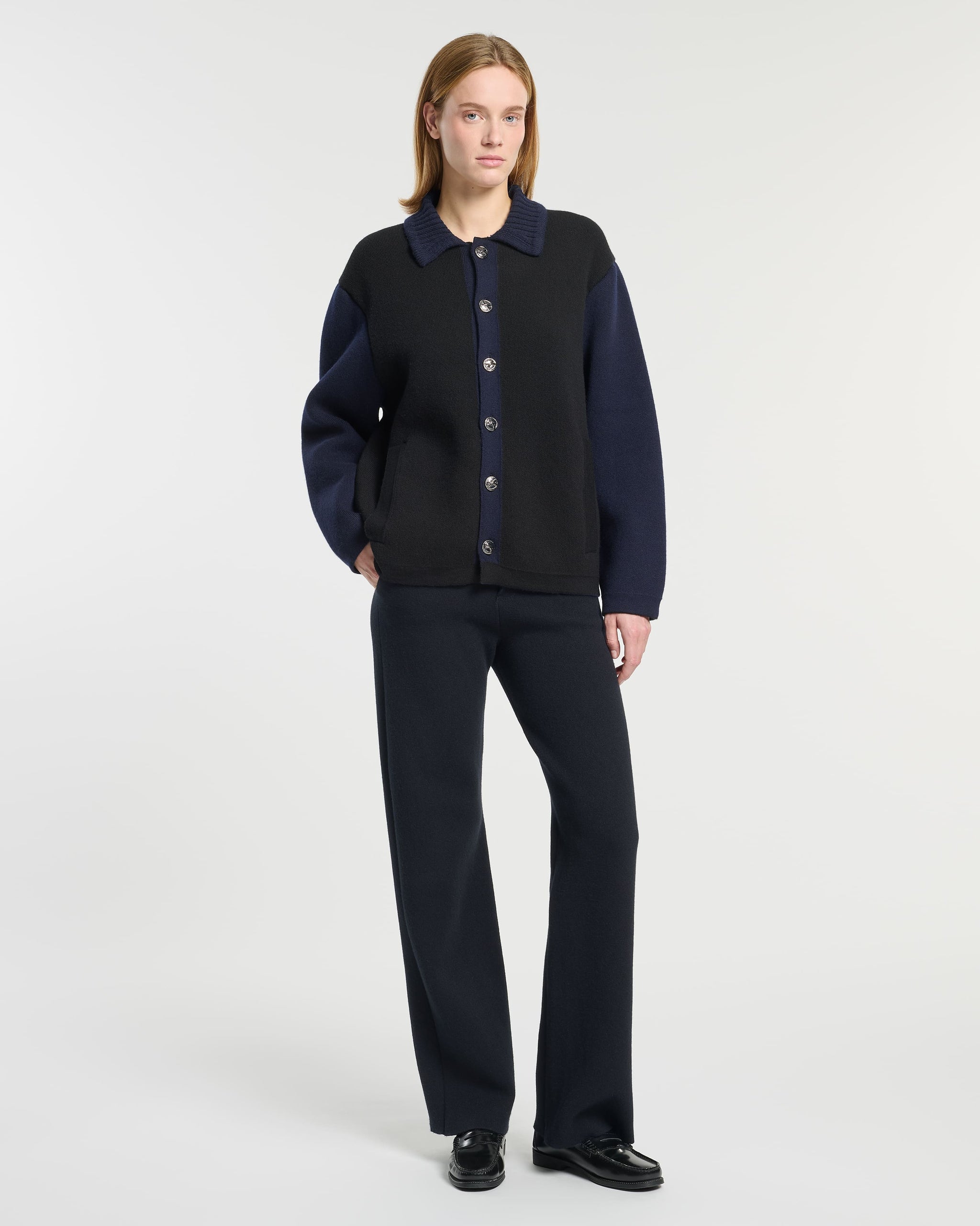 Trompe-l'œil jacket in cashmere and wool | Barrie - Barrie