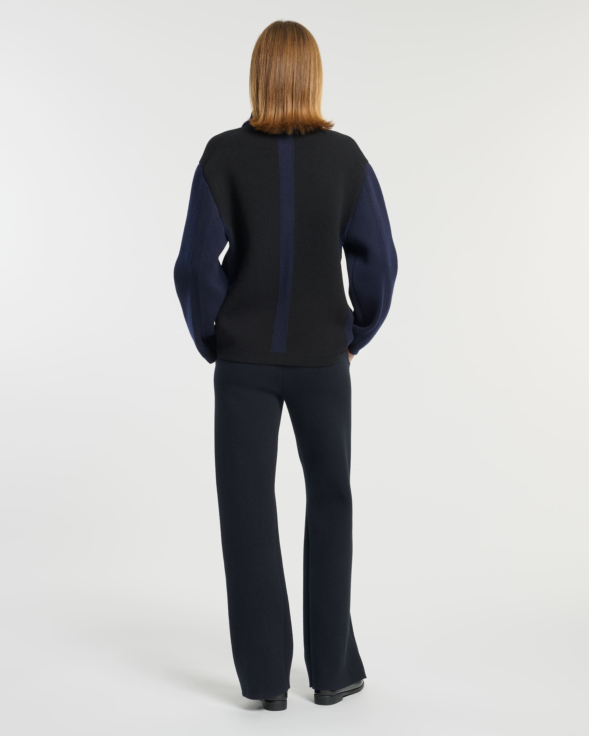 Trompe-l'œil jacket in cashmere and wool | Barrie - Barrie