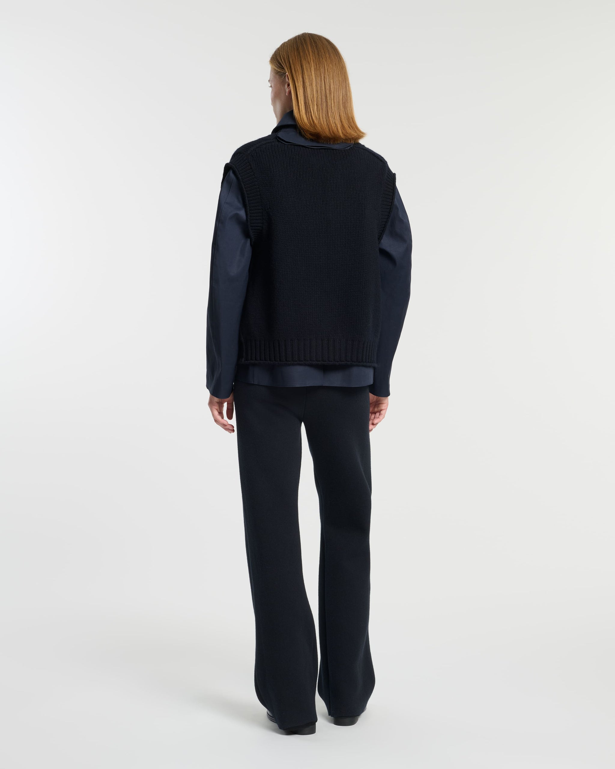 베스트가 있는 오버레이 캐시미어 코트 | Barrie - Barrie