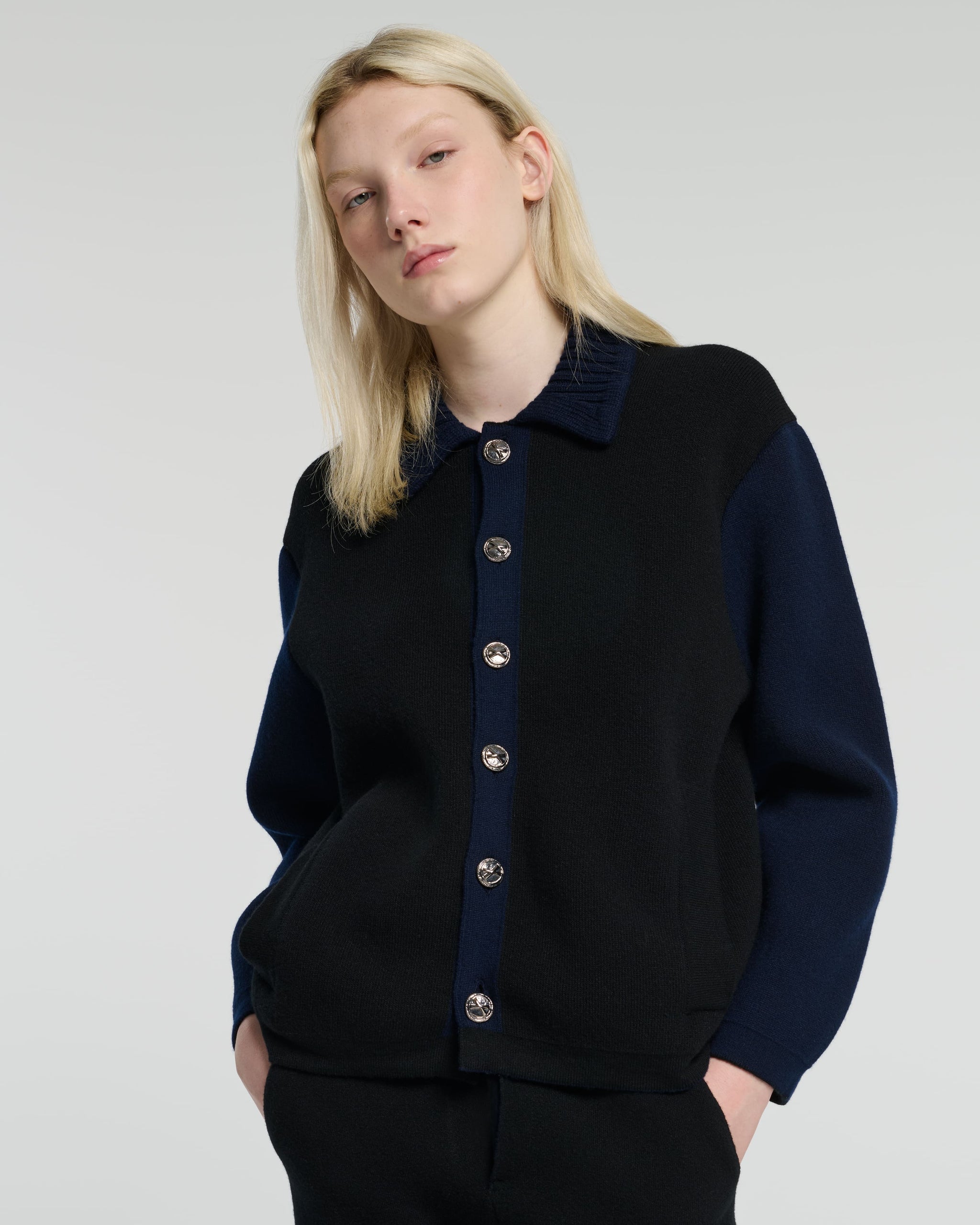 캐시미어 & 울 트롱프뢰유 재킷 | Barrie - Barrie