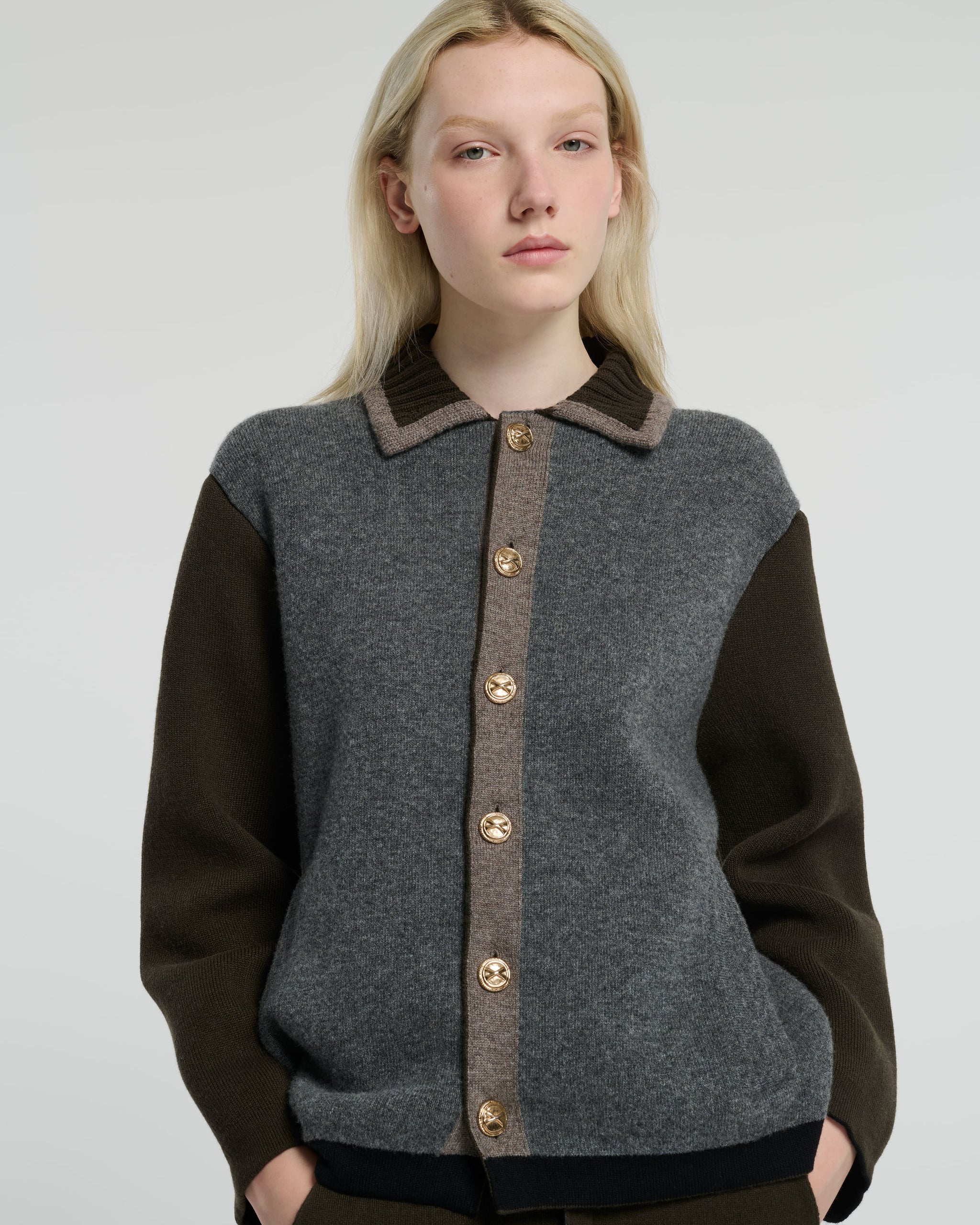 캐시미어 & 울 트롱프뢰유 재킷 | Barrie - Barrie