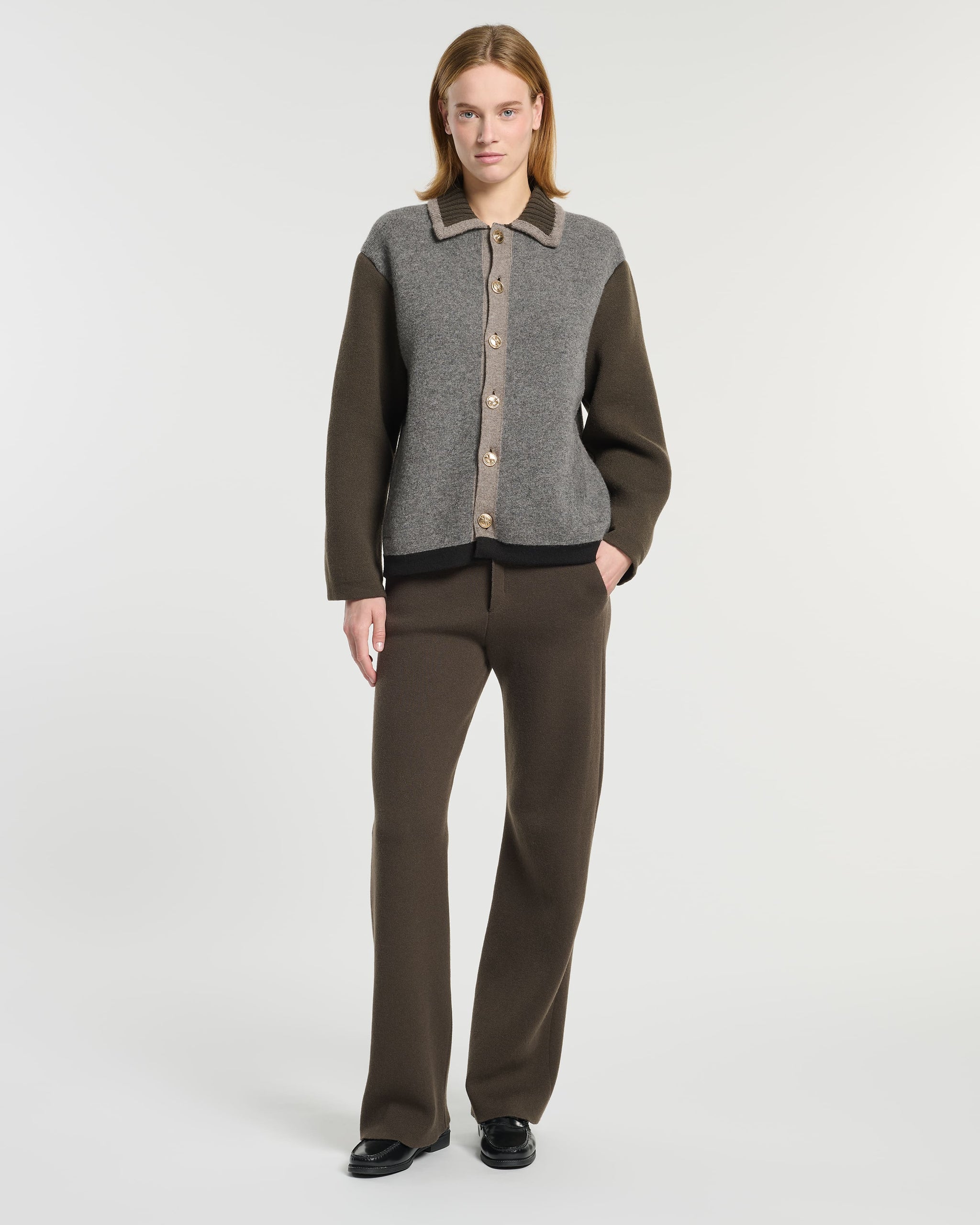 Trompe-l'œil jacket in cashmere and wool | Barrie - Barrie