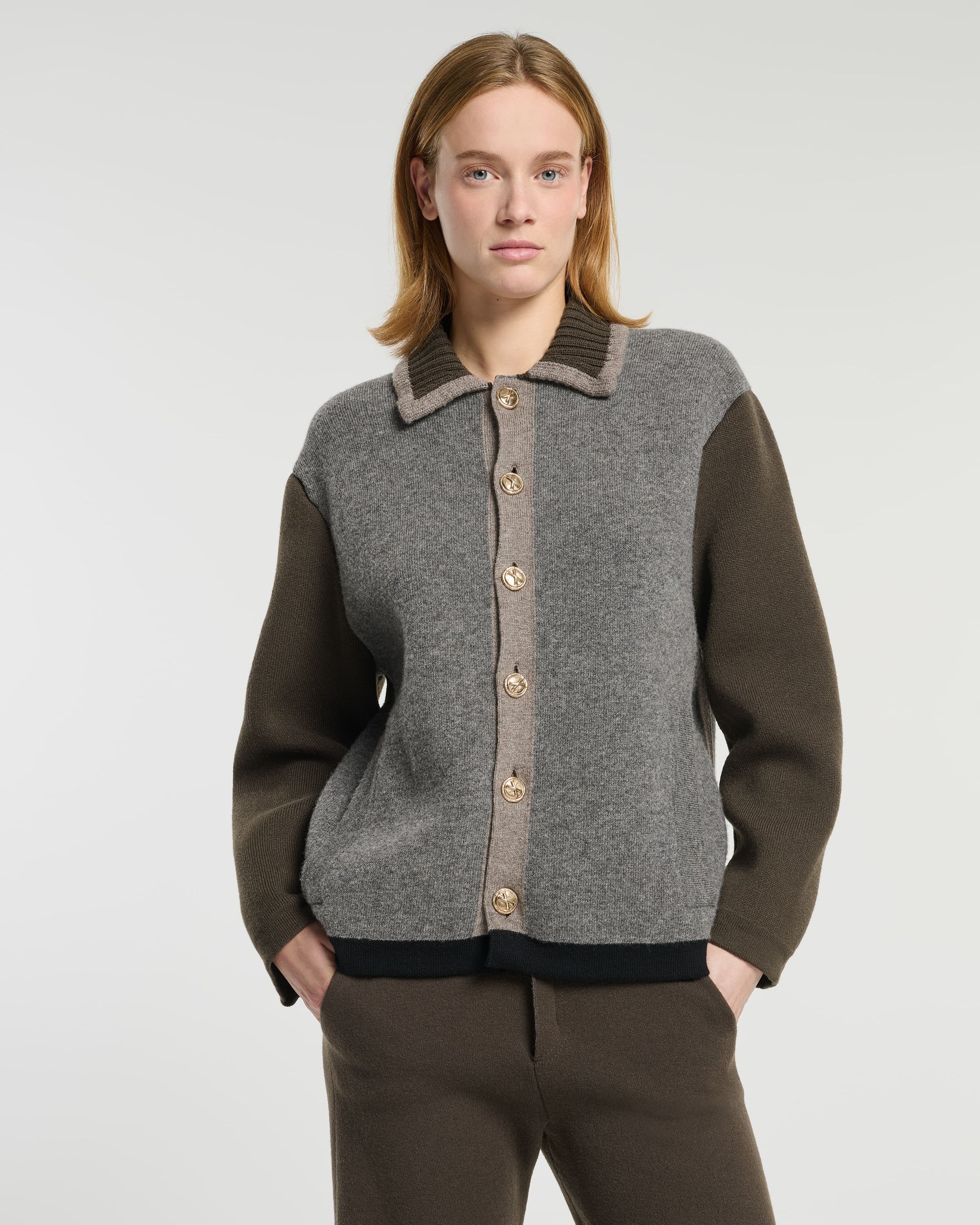 Trompe-l'œil jacket in cashmere and wool | Barrie - Barrie