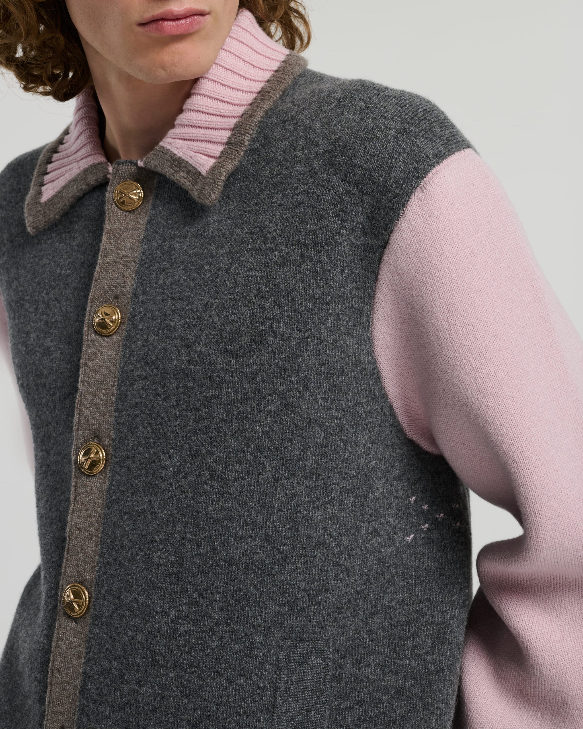 Trompe-l'œil jacket in cashmere and wool | Barrie - Barrie