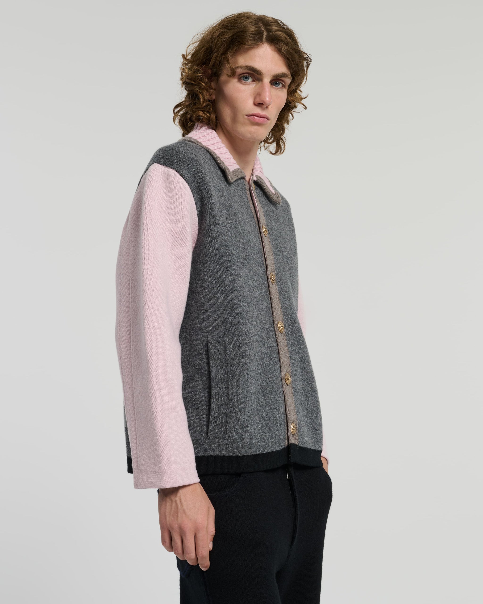 Trompe-l'œil jacket in cashmere and wool | Barrie - Barrie