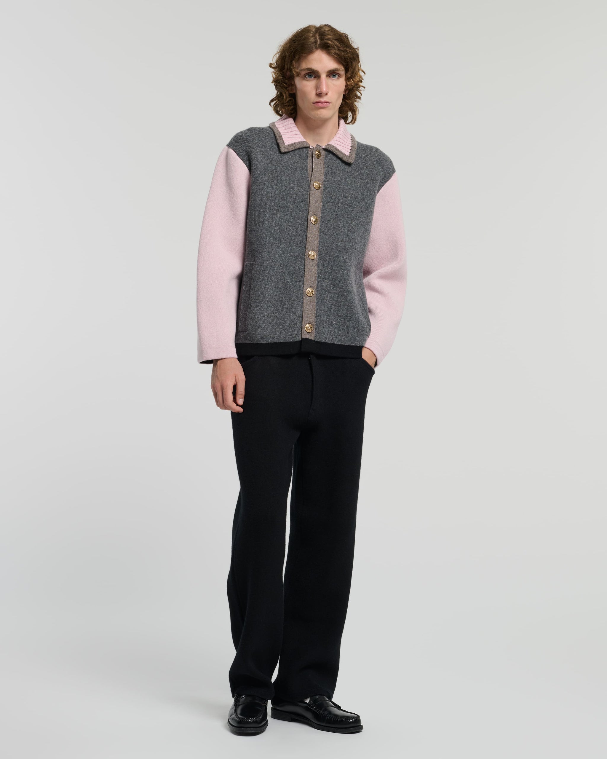 Trompe-l'œil jacket in cashmere and wool | Barrie - Barrie