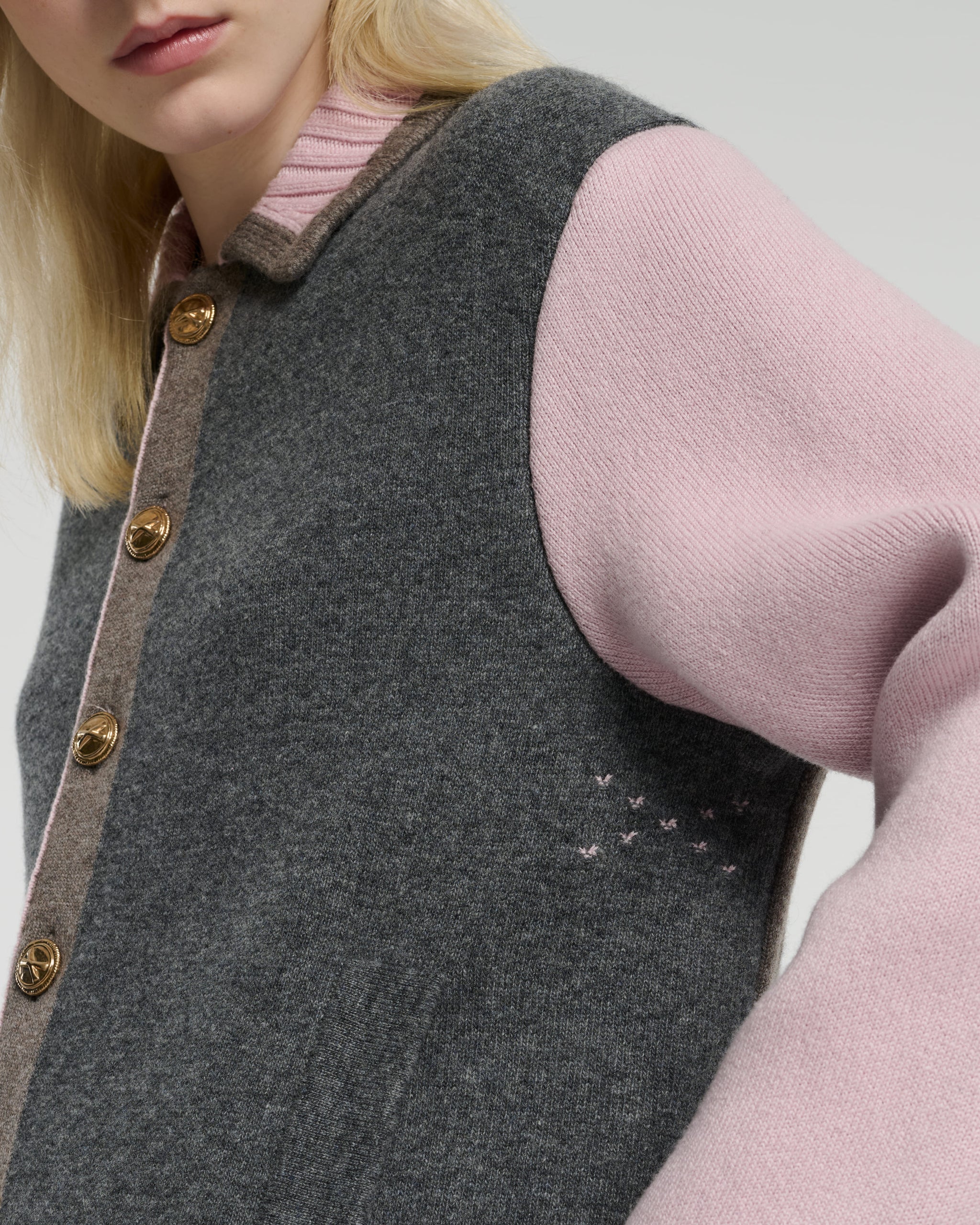 캐시미어 & 울 트롱프뢰유 재킷 | Barrie - Barrie