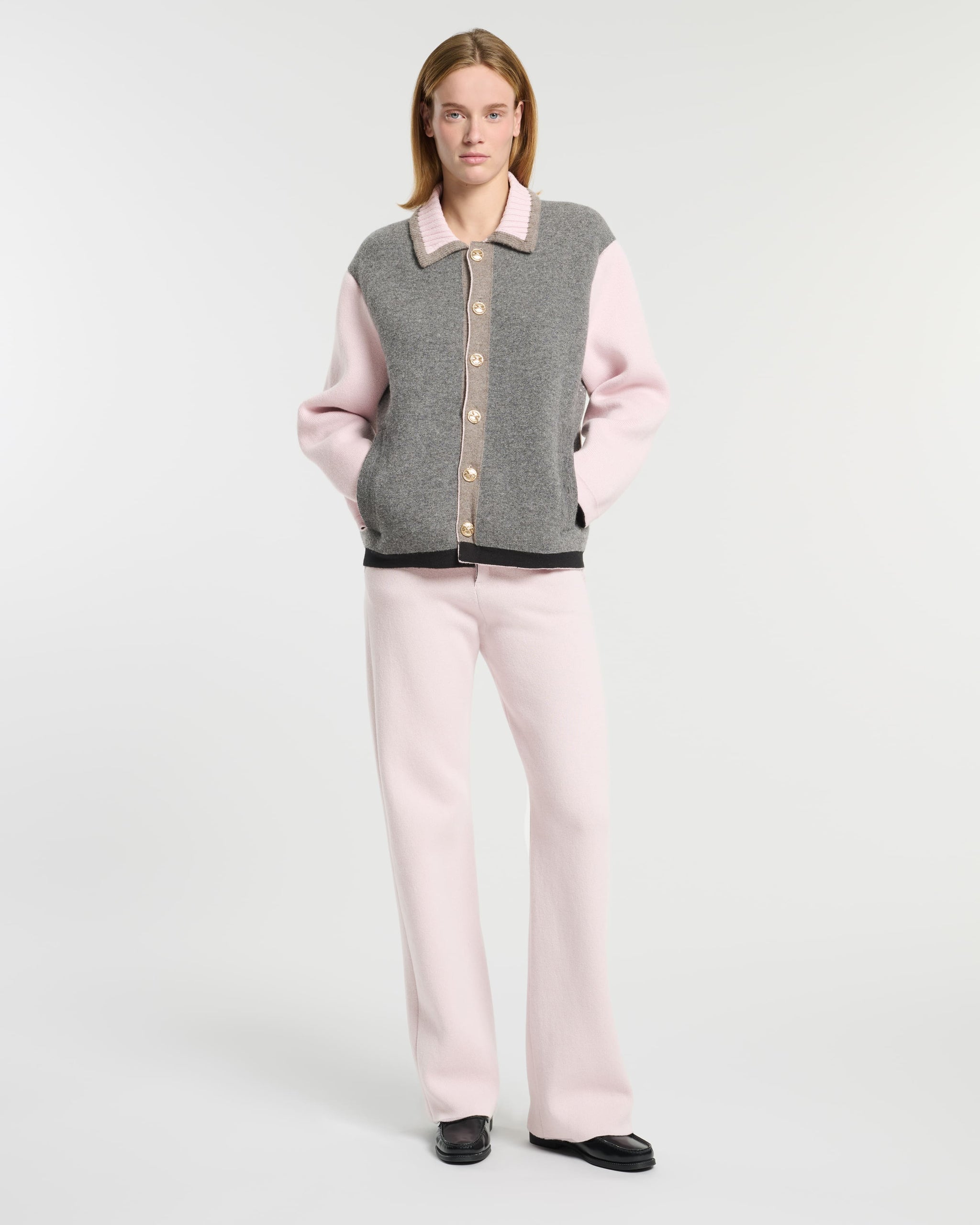 Trompe-l'œil jacket in cashmere and wool | Barrie - Barrie