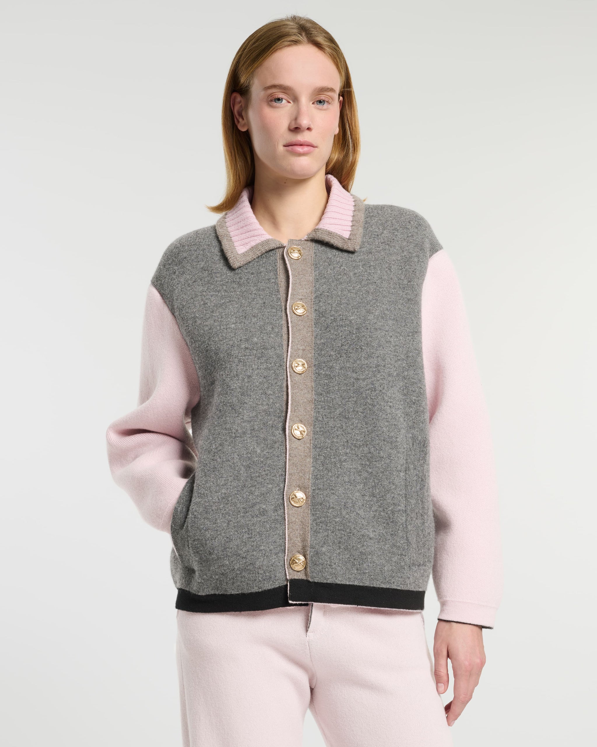 Trompe-l'œil jacket in cashmere and wool | Barrie - Barrie