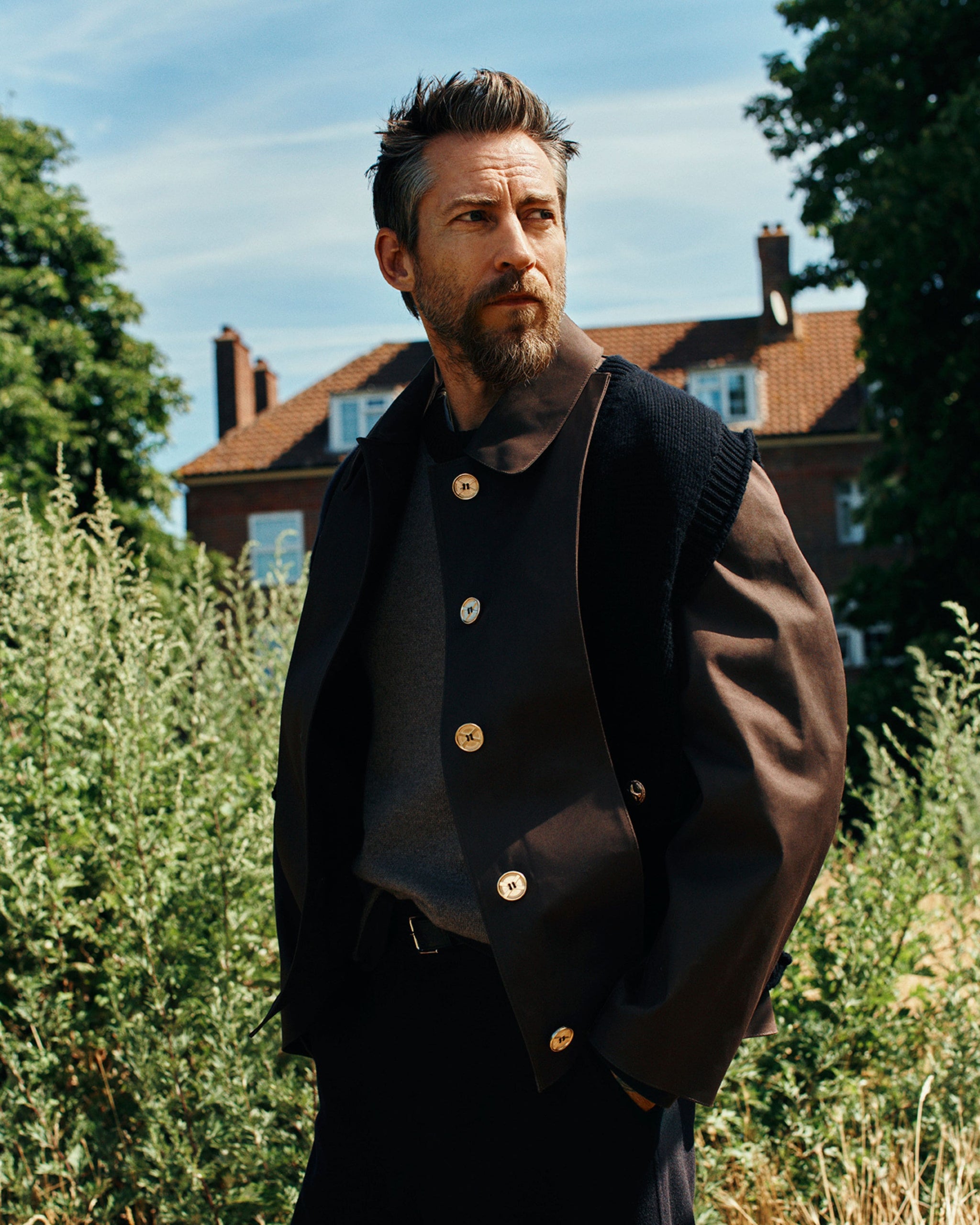 Short raincoat with layered cashmere waistcoat | Barrie - Barrie