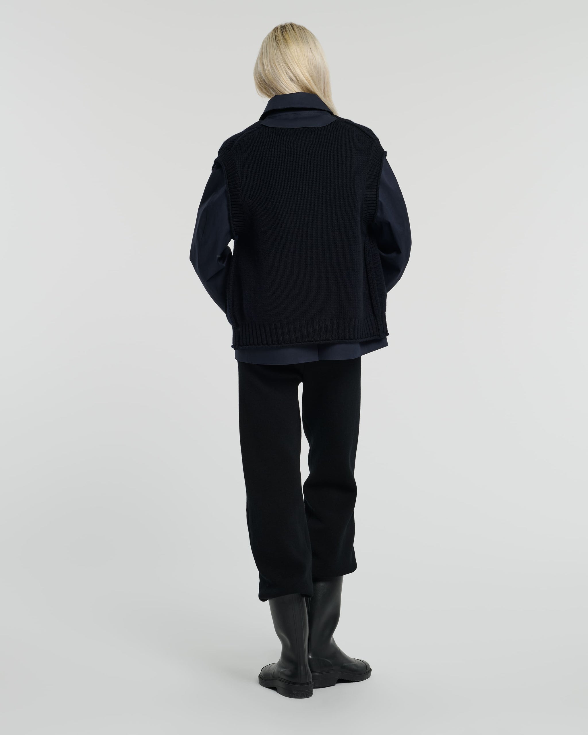 Short raincoat with layered cashmere waistcoat | Barrie - Barrie