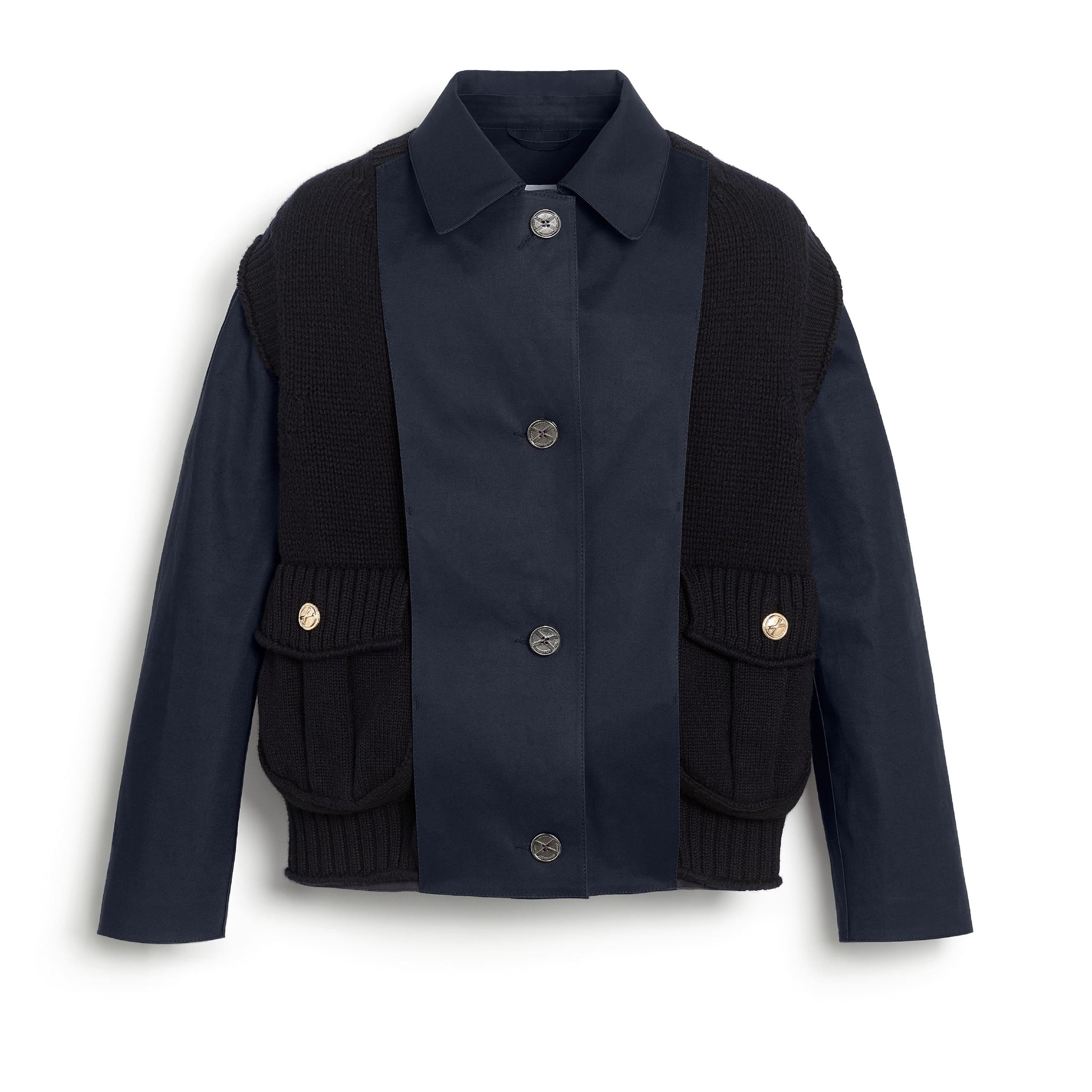Short raincoat with layered cashmere waistcoat | Barrie - Barrie