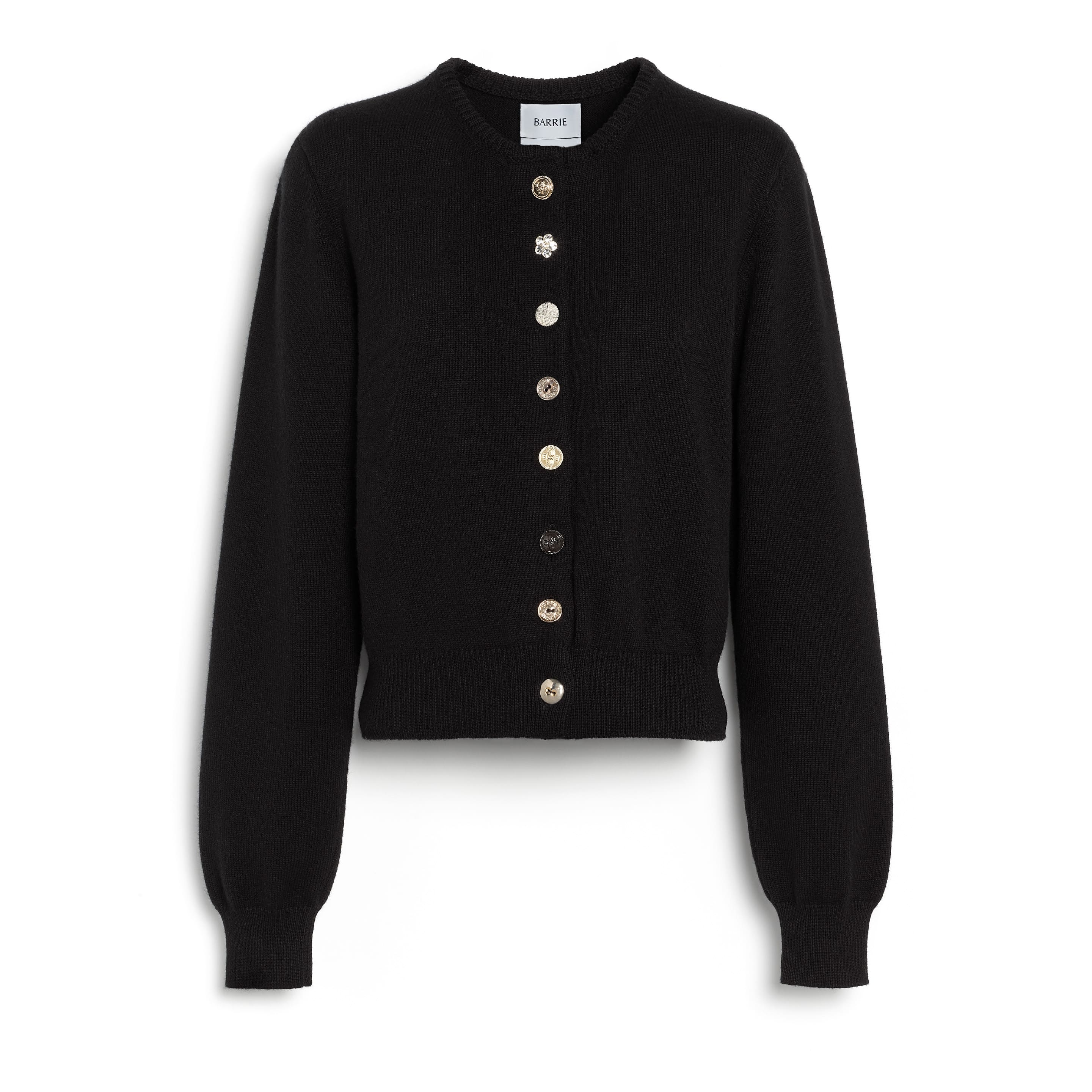 Cardigan en coton et cachemire à boutons bijoux