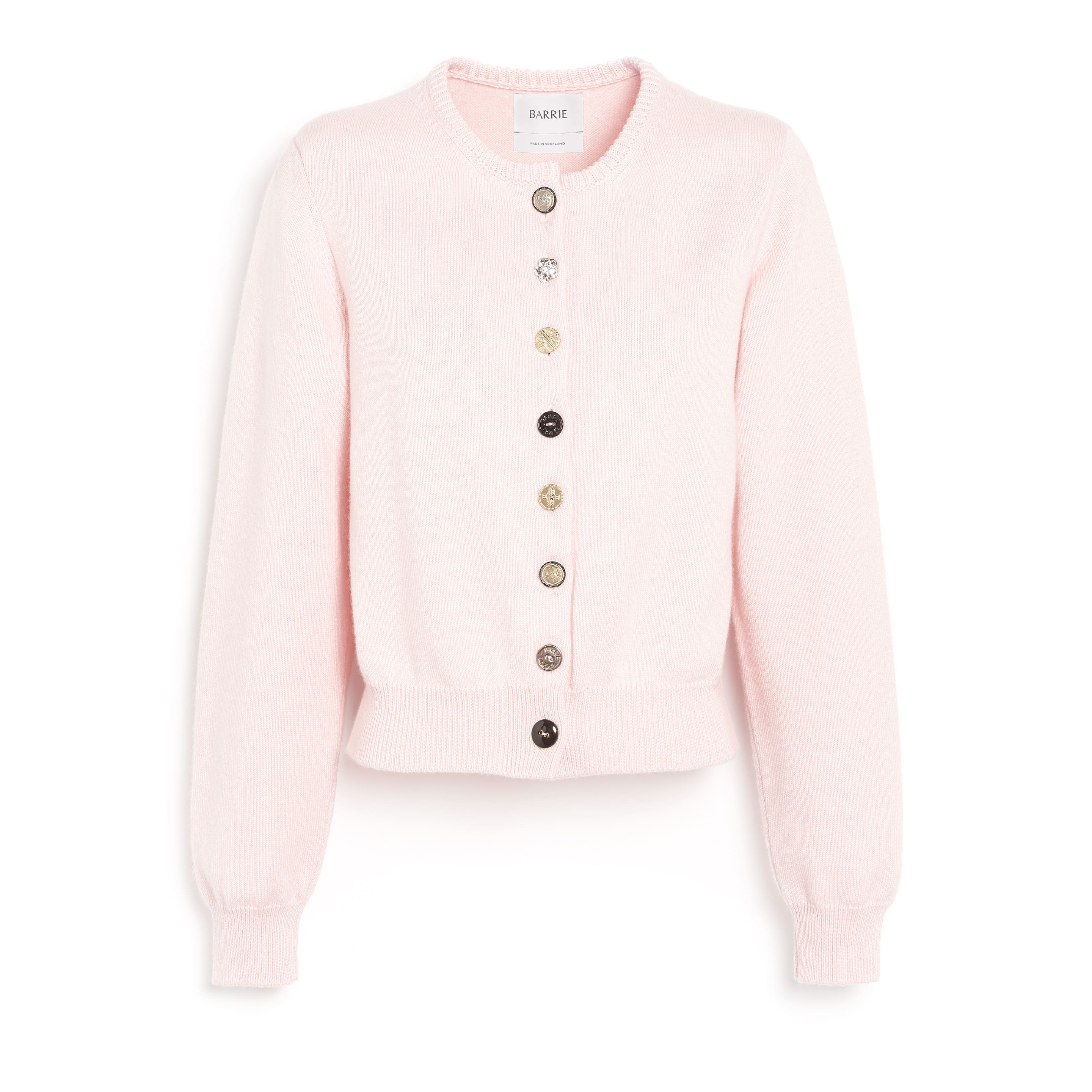 Cardigan en coton et cachemire à boutons bijoux